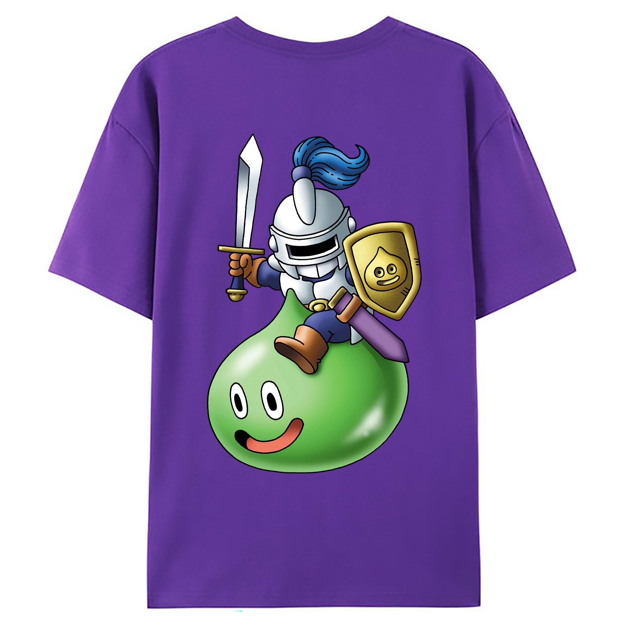 （画像用） ドラゴンクエスト Doragon Kuesuto Dragon Quest 綿100％ メンズ半袖Tシャツ（バックプリント） 通気性