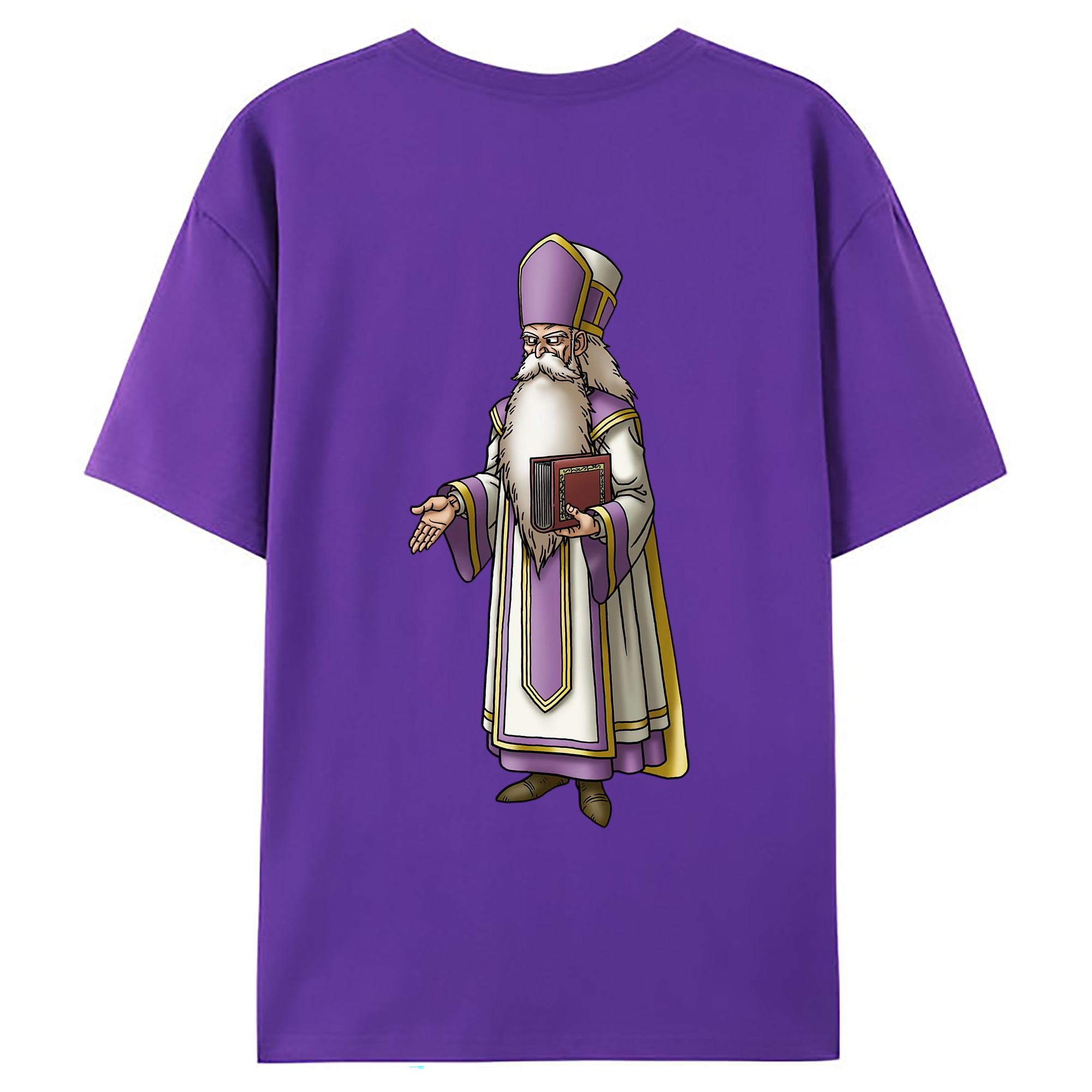 （画像用） ドラゴンクエスト Doragon Kuesuto Dragon Quest 綿100％ メンズ半袖Tシャツ（バックプリント） 通気性