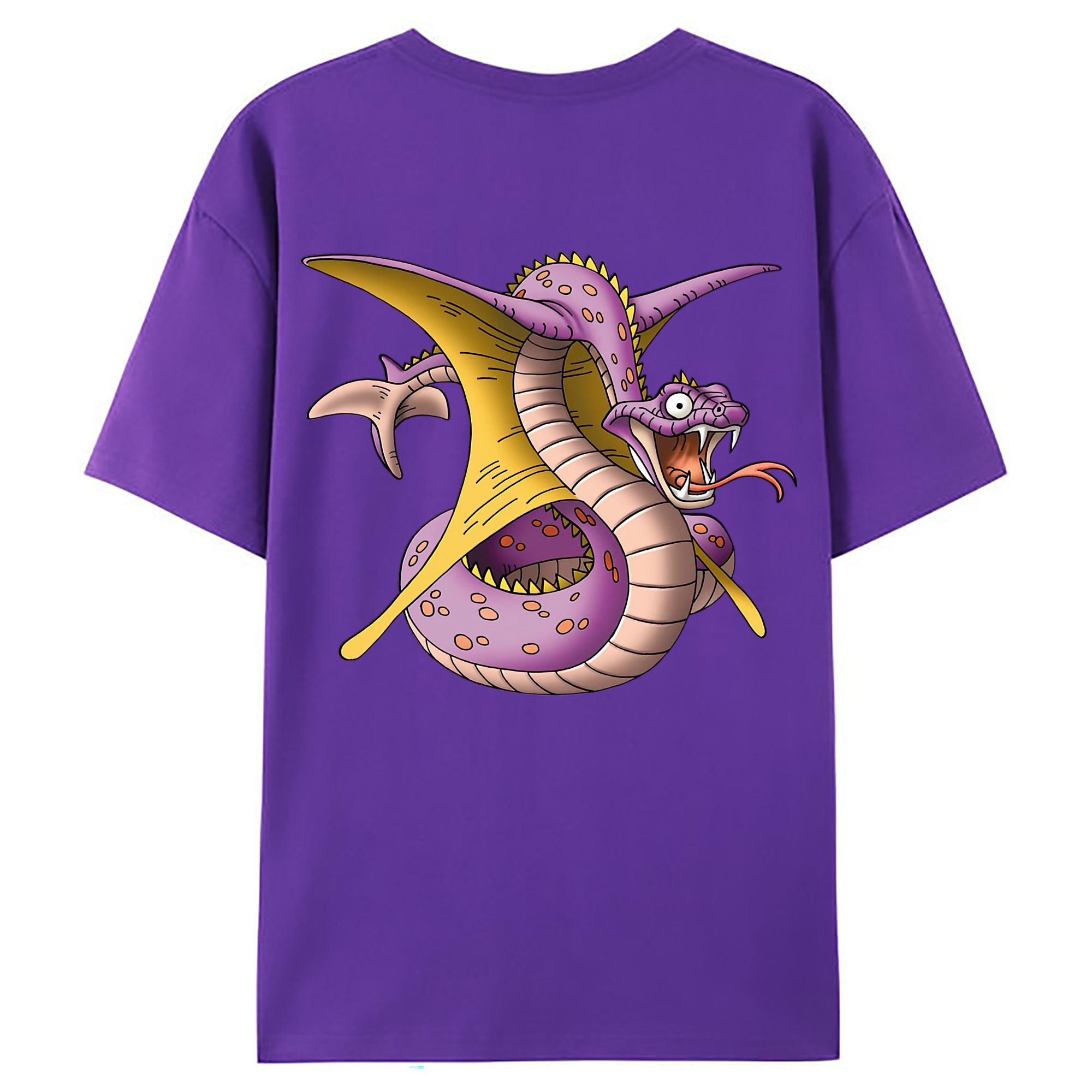 （画像用） ドラゴンクエスト Doragon Kuesuto Dragon Quest 綿100％ メンズ半袖Tシャツ（バックプリント） 通気性