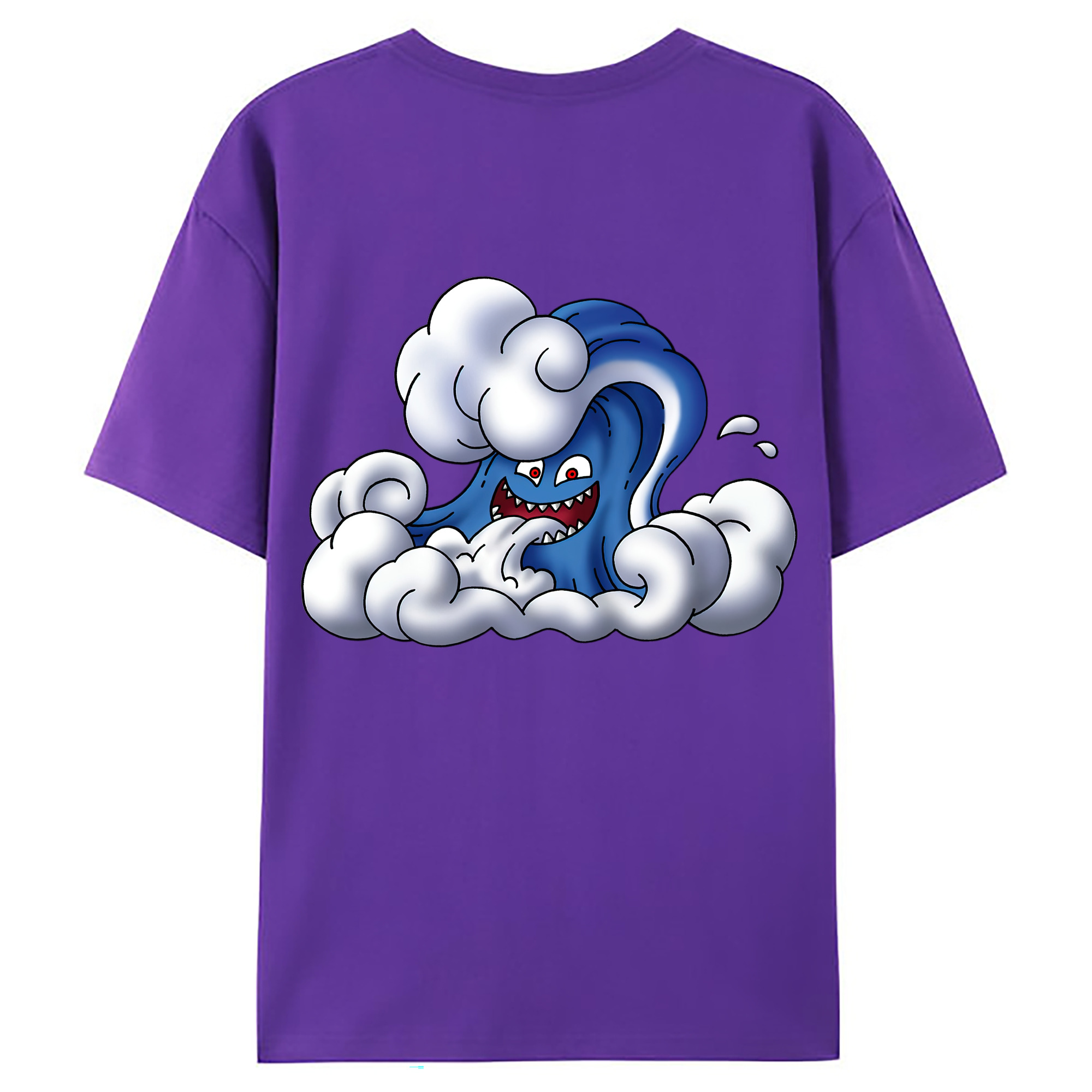 （画像用） ドラゴンクエスト Doragon Kuesuto Dragon Quest 綿100％ メンズ半袖Tシャツ（バックプリント） 通気性