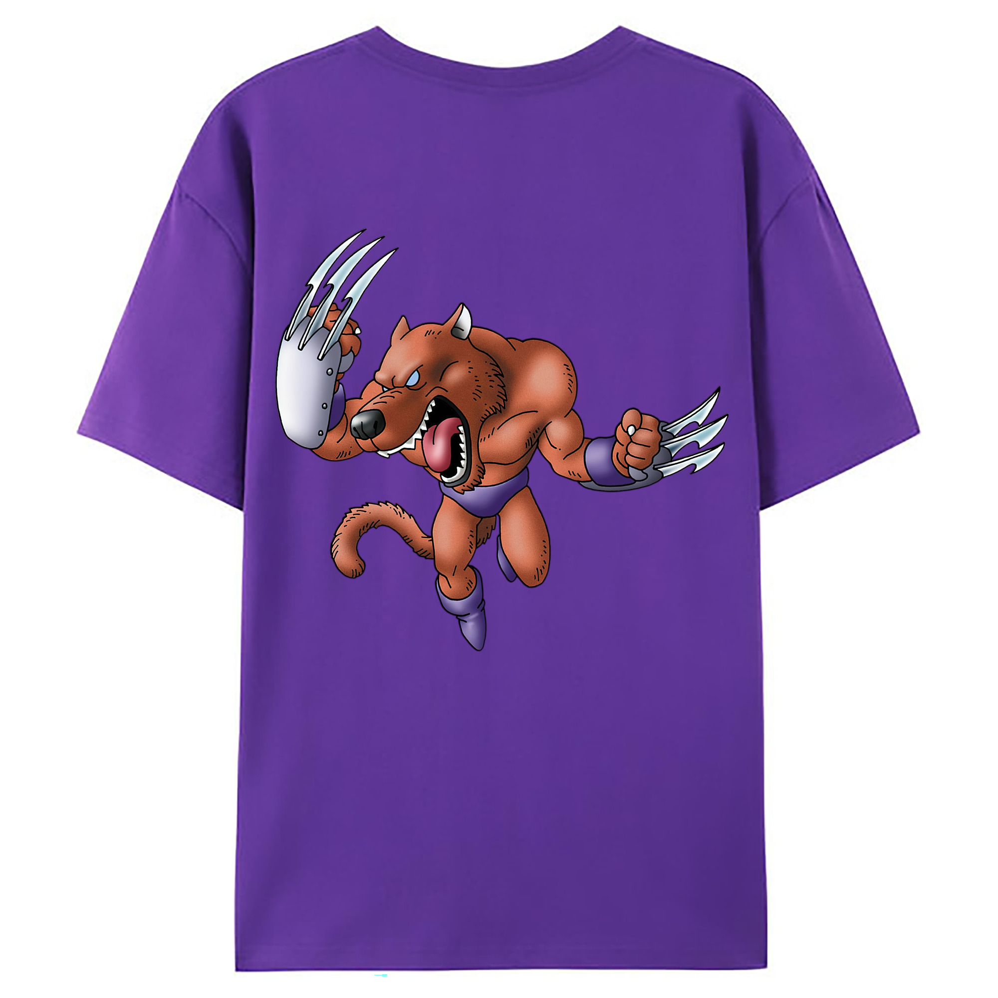 （画像用） ドラゴンクエスト Doragon Kuesuto Dragon Quest 綿100％ メンズ半袖Tシャツ（バックプリント） 通気性