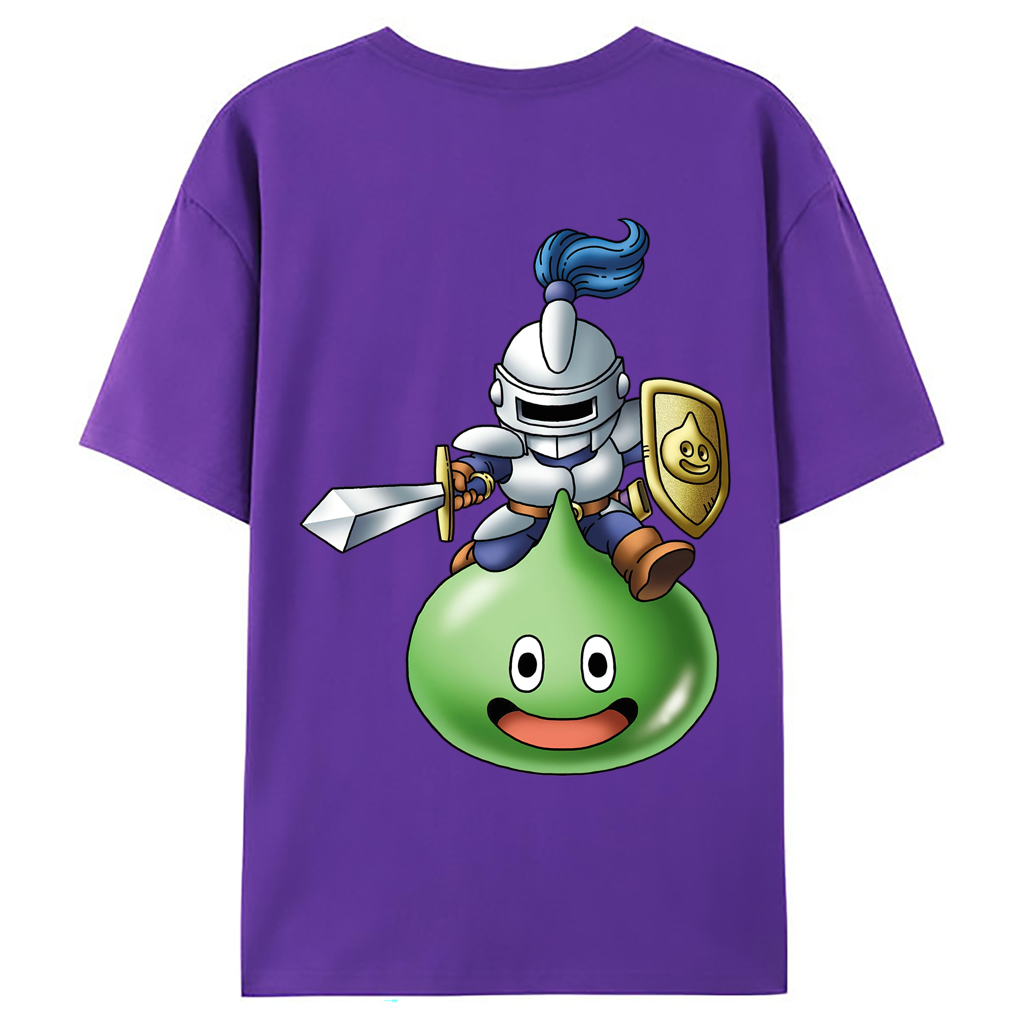（画像用） ドラゴンクエスト Doragon Kuesuto Dragon Quest 綿100％ メンズ半袖Tシャツ（バックプリント） 通気性