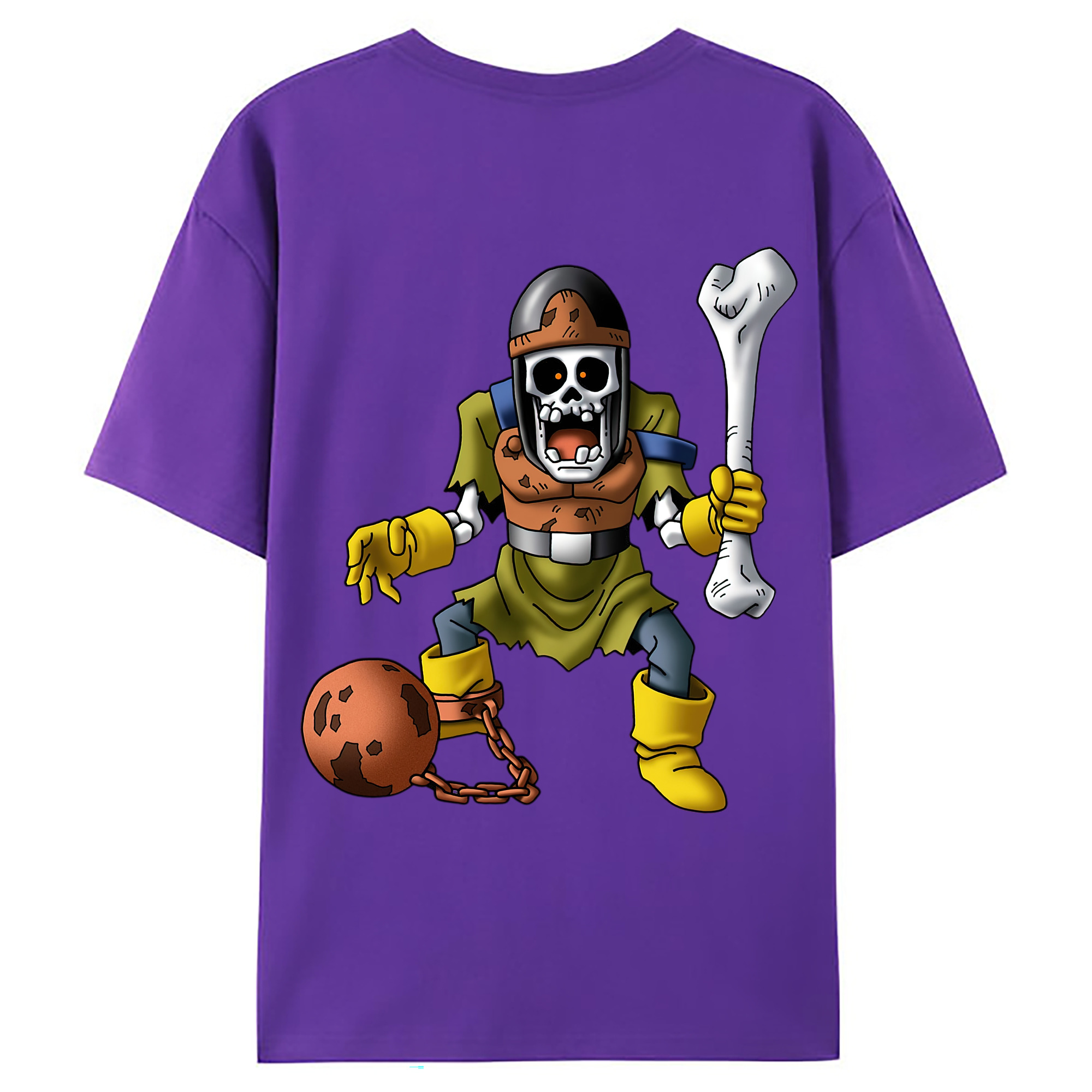（画像用） ドラゴンクエスト Doragon Kuesuto Dragon Quest 綿100％ メンズ半袖Tシャツ（バックプリント） 通気性