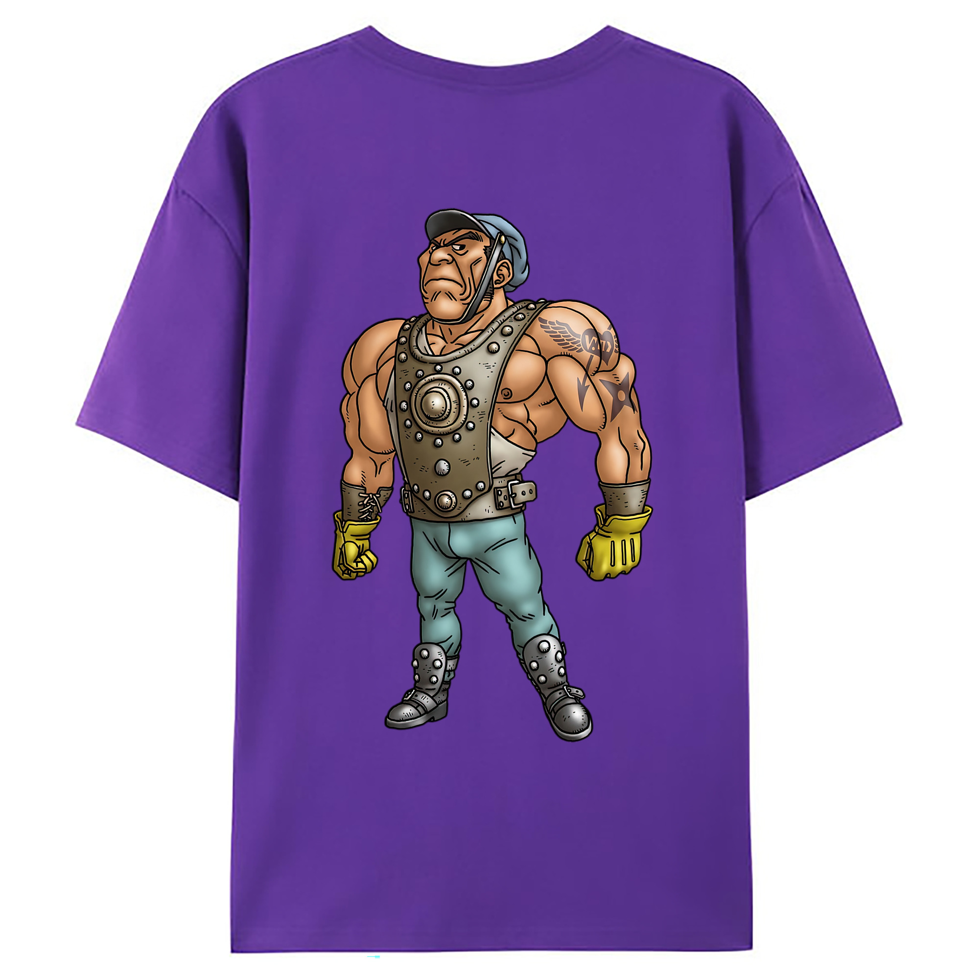 （画像用） ドラゴンクエスト Doragon Kuesuto Dragon Quest 綿100％ メンズ半袖Tシャツ（バックプリント） 通気性
