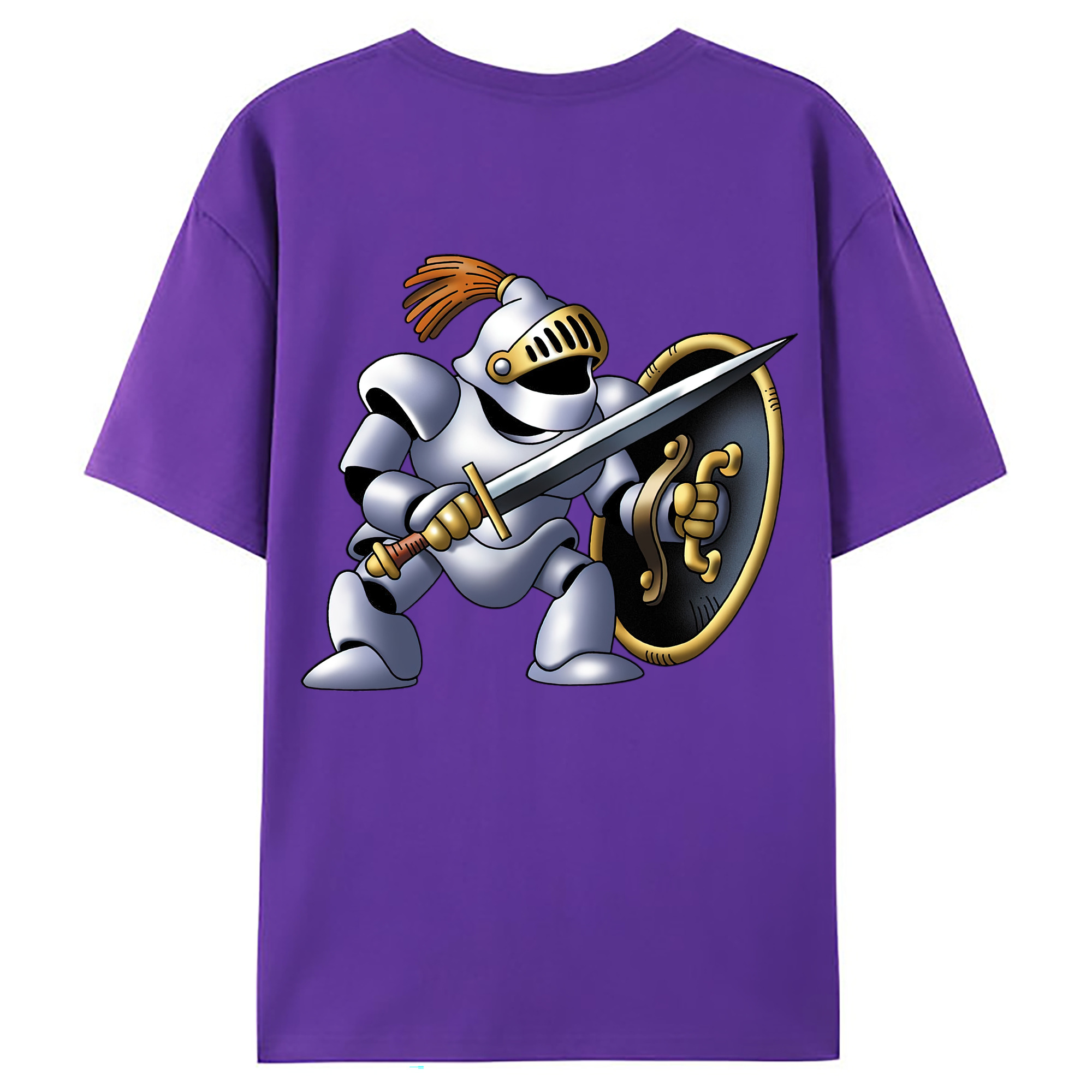 （画像用） ドラゴンクエスト Doragon Kuesuto Dragon Quest 綿100％ メンズ半袖Tシャツ（バックプリント） 通気性