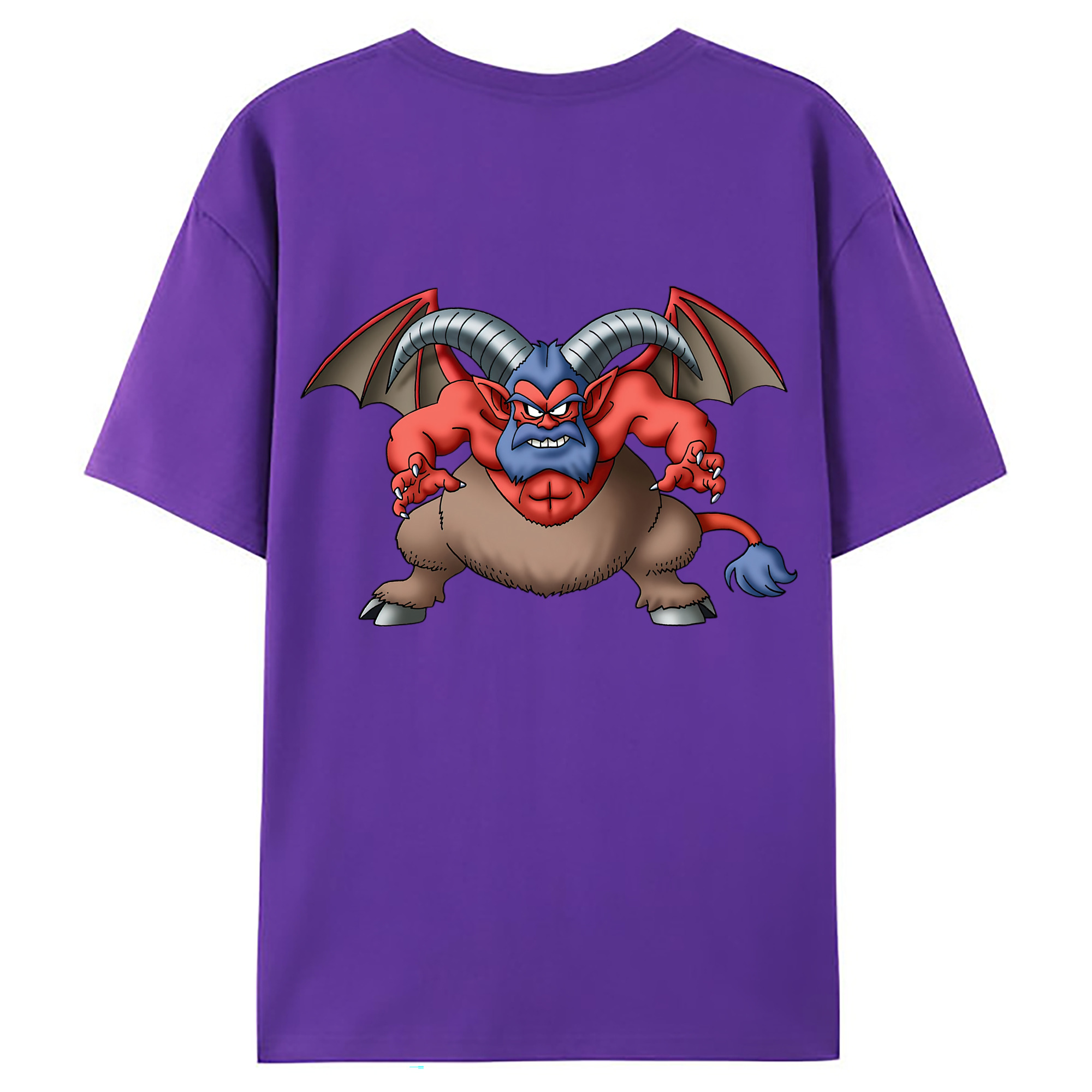 （画像用） ドラゴンクエスト Doragon Kuesuto Dragon Quest 綿100％ メンズ半袖Tシャツ（バックプリント） 通気性
