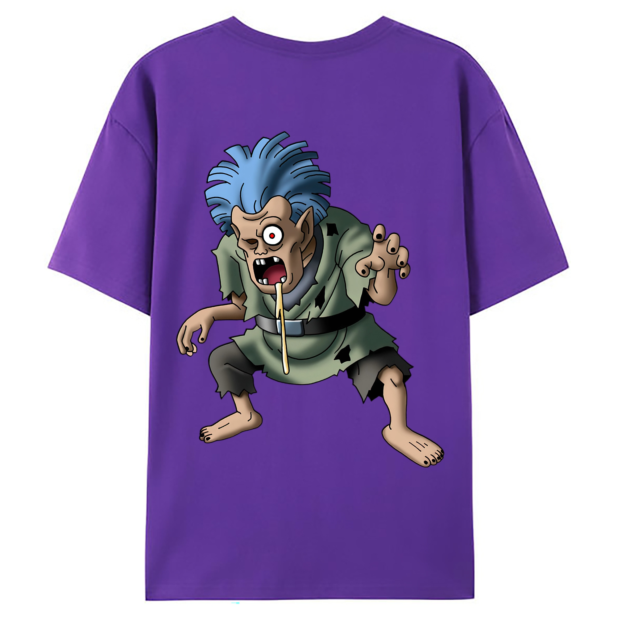 （画像用） ドラゴンクエスト Doragon Kuesuto Dragon Quest 綿100％ メンズ半袖Tシャツ（バックプリント） 通気性