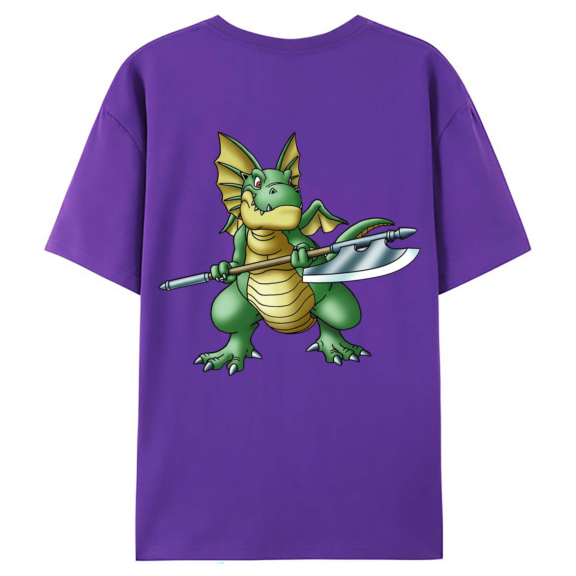 （画像用） ドラゴンクエスト Doragon Kuesuto Dragon Quest 綿100％ メンズ半袖Tシャツ（バックプリント） 通気性