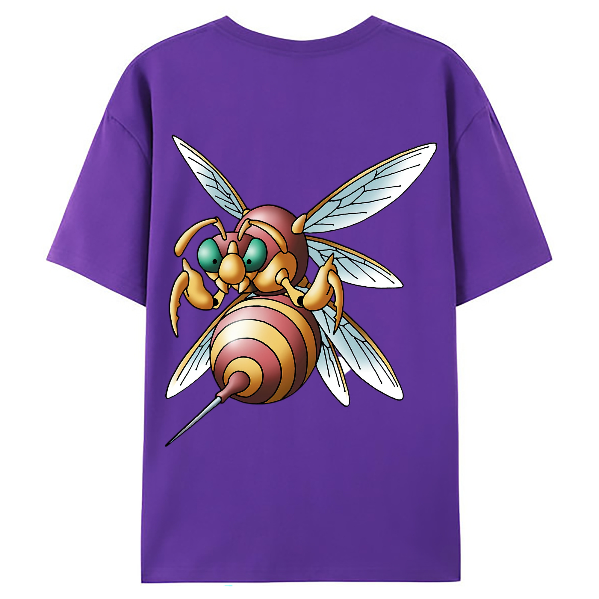 （画像用） ドラゴンクエスト Doragon Kuesuto Dragon Quest 綿100％ メンズ半袖Tシャツ（バックプリント） 通気性