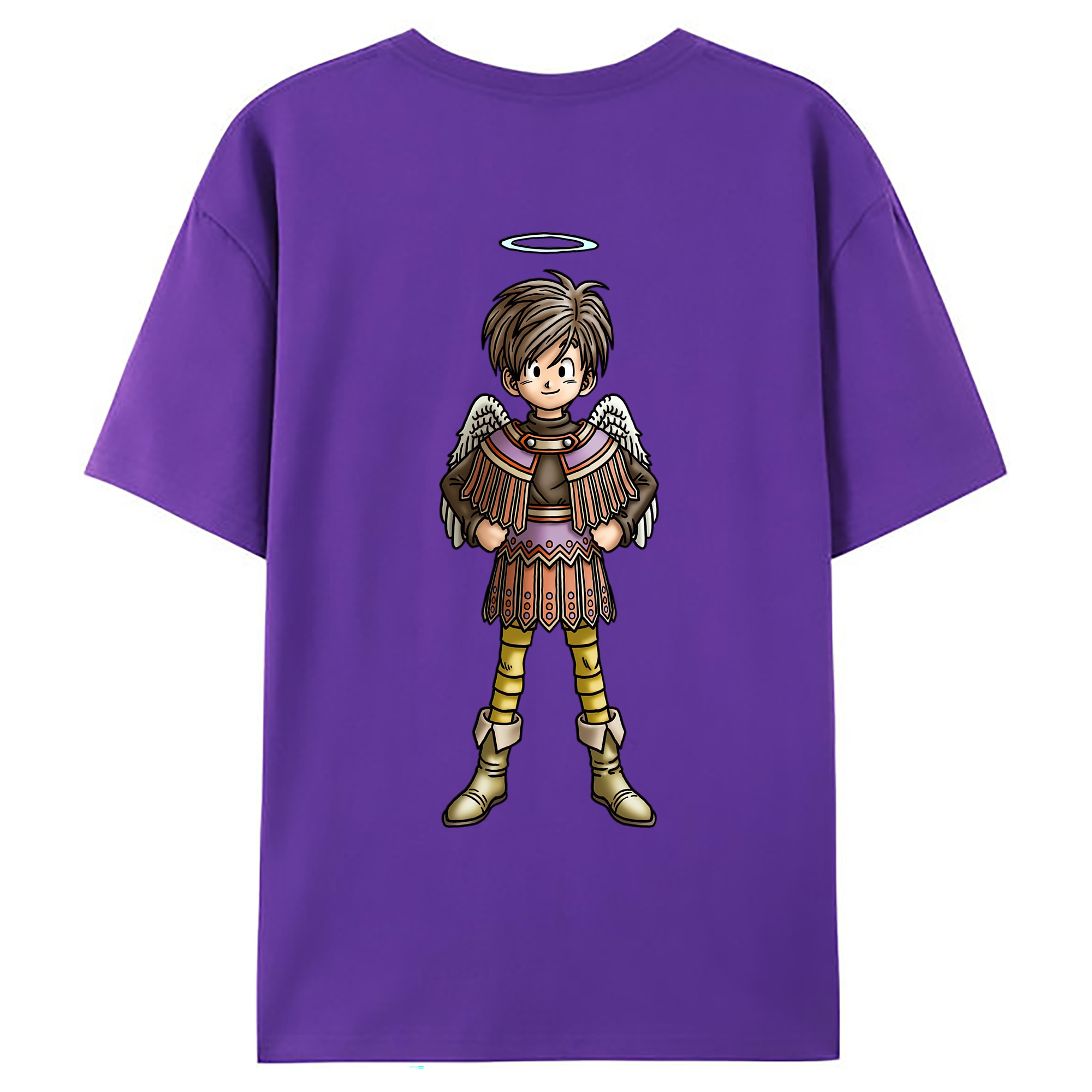 （画像用） ドラゴンクエスト Doragon Kuesuto Dragon Quest 綿100％ メンズ半袖Tシャツ（バックプリント） 通気性