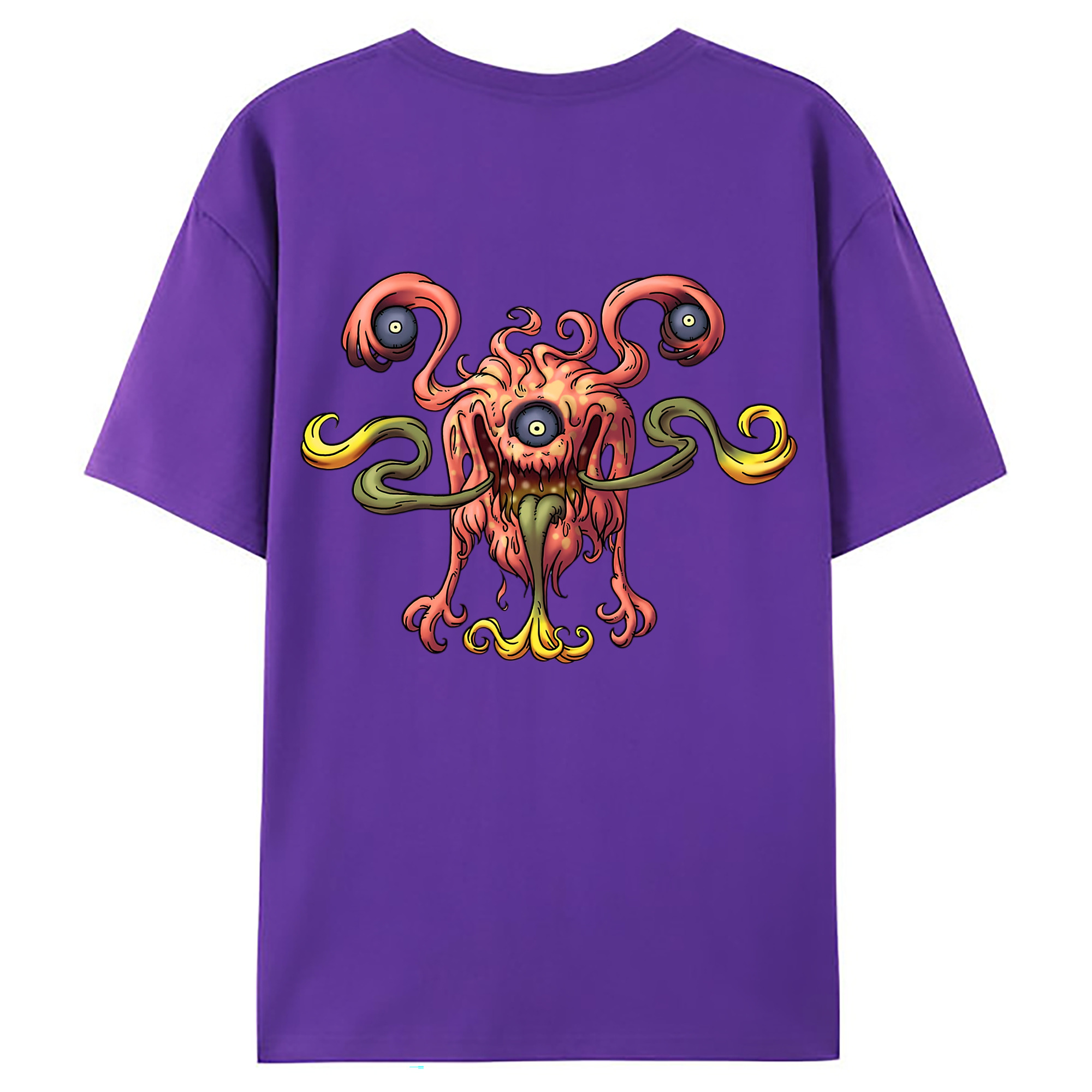 （画像用） ドラゴンクエスト Doragon Kuesuto Dragon Quest 綿100％ メンズ半袖Tシャツ（バックプリント） 通気性