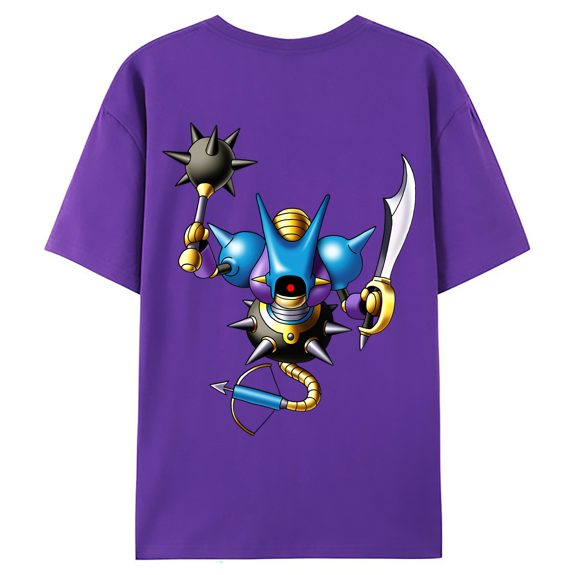 （画像用） ドラゴンクエスト Doragon Kuesuto Dragon Quest 綿100％ メンズ半袖Tシャツ（バックプリント） 通気性