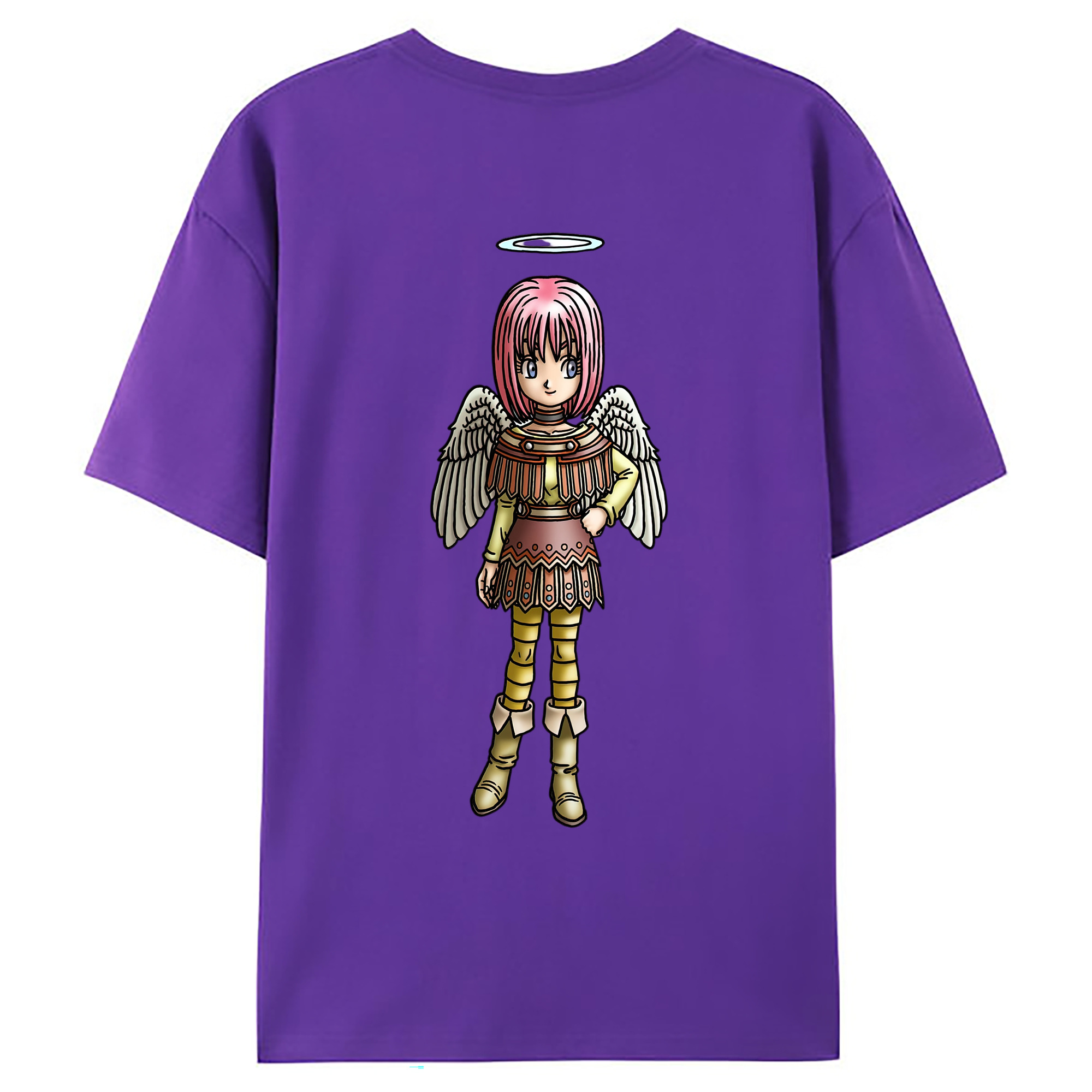 （画像用） ドラゴンクエスト Doragon Kuesuto Dragon Quest 綿100％ メンズ半袖Tシャツ（バックプリント） 通気性
