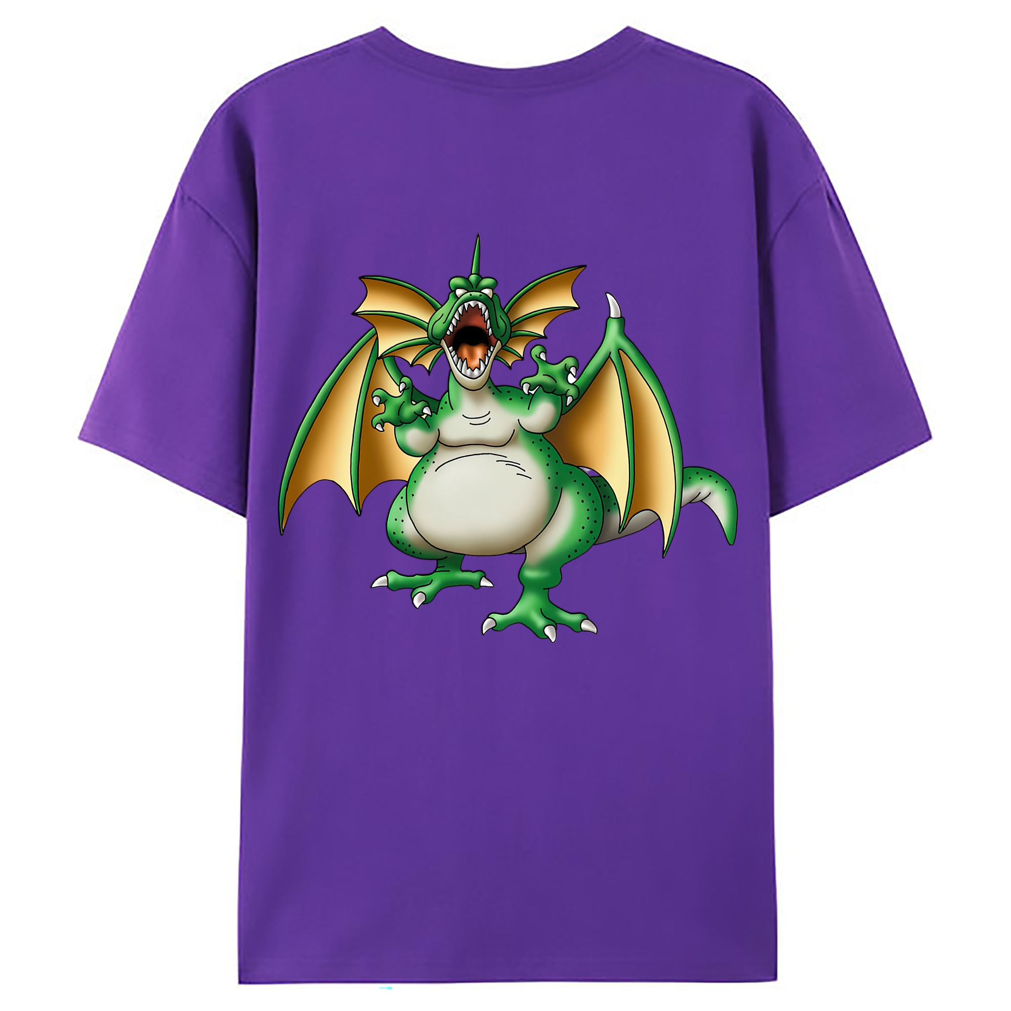 （画像用） ドラゴンクエスト Doragon Kuesuto Dragon Quest 綿100％ メンズ半袖Tシャツ（バックプリント） 通気性