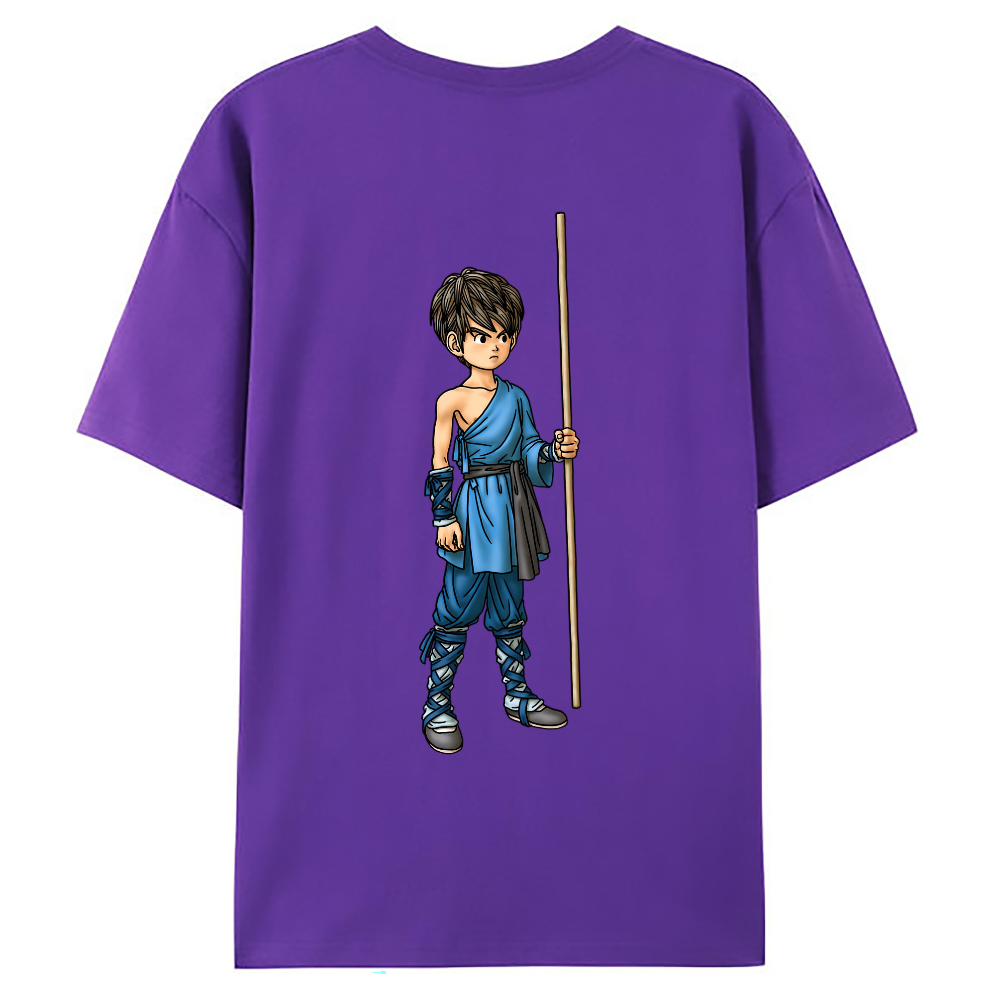 （画像用） ドラゴンクエスト Doragon Kuesuto Dragon Quest 綿100％ メンズ半袖Tシャツ（バックプリント） 通気性