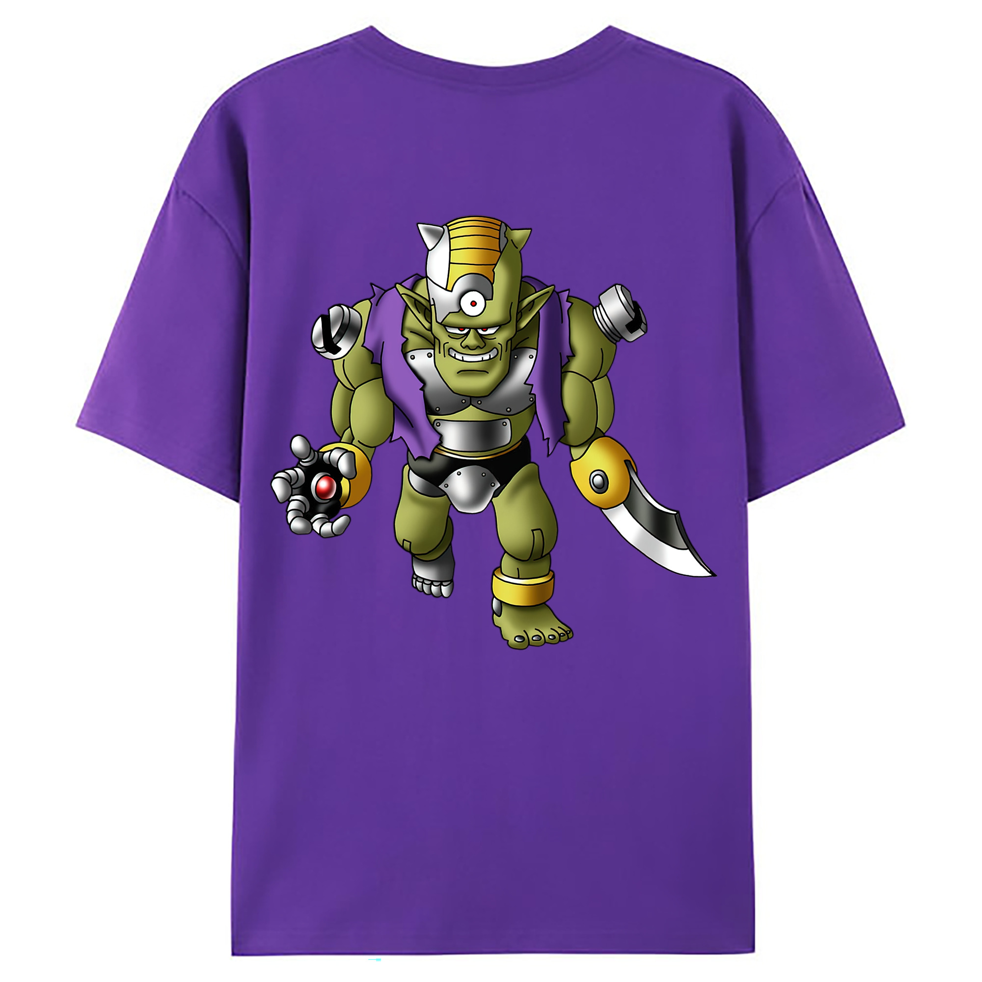（画像用） ドラゴンクエスト Doragon Kuesuto Dragon Quest 綿100％ メンズ半袖Tシャツ（バックプリント） 通気性