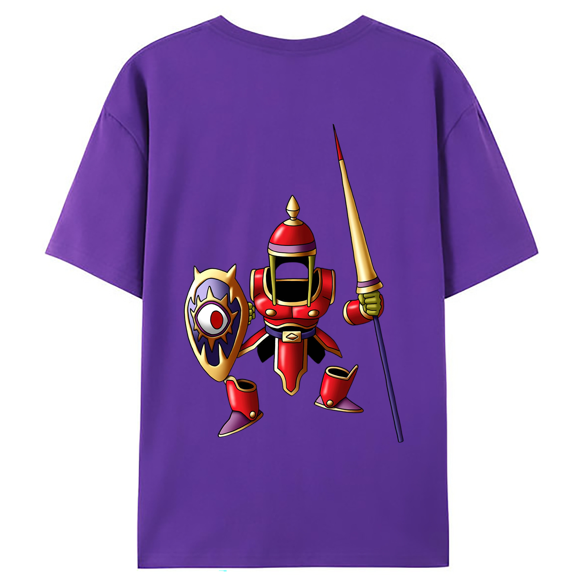（画像用） ドラゴンクエスト Doragon Kuesuto Dragon Quest 綿100％ メンズ半袖Tシャツ（バックプリント） 通気性