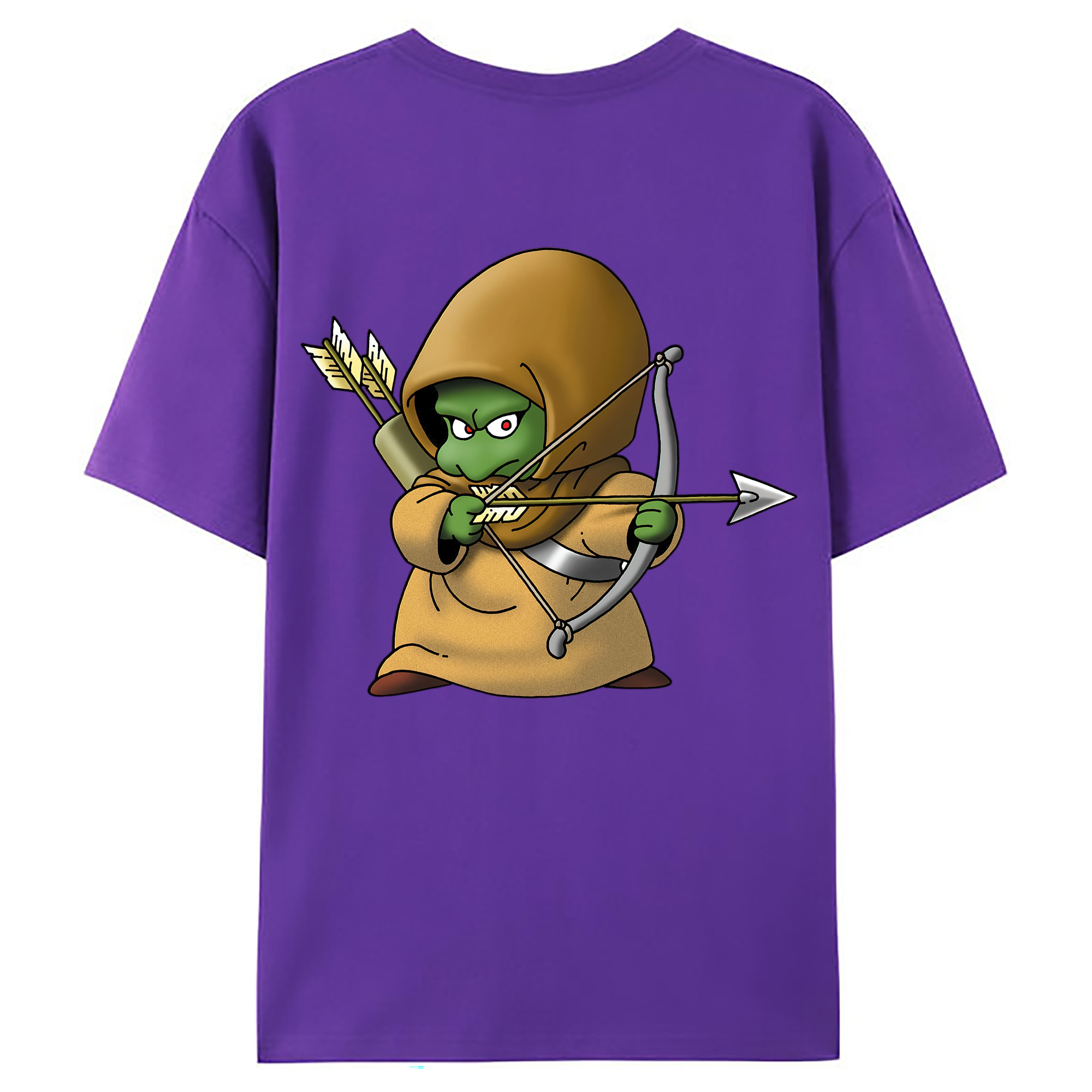 （画像用） ドラゴンクエスト Doragon Kuesuto Dragon Quest 綿100％ メンズ半袖Tシャツ（バックプリント） 通気性