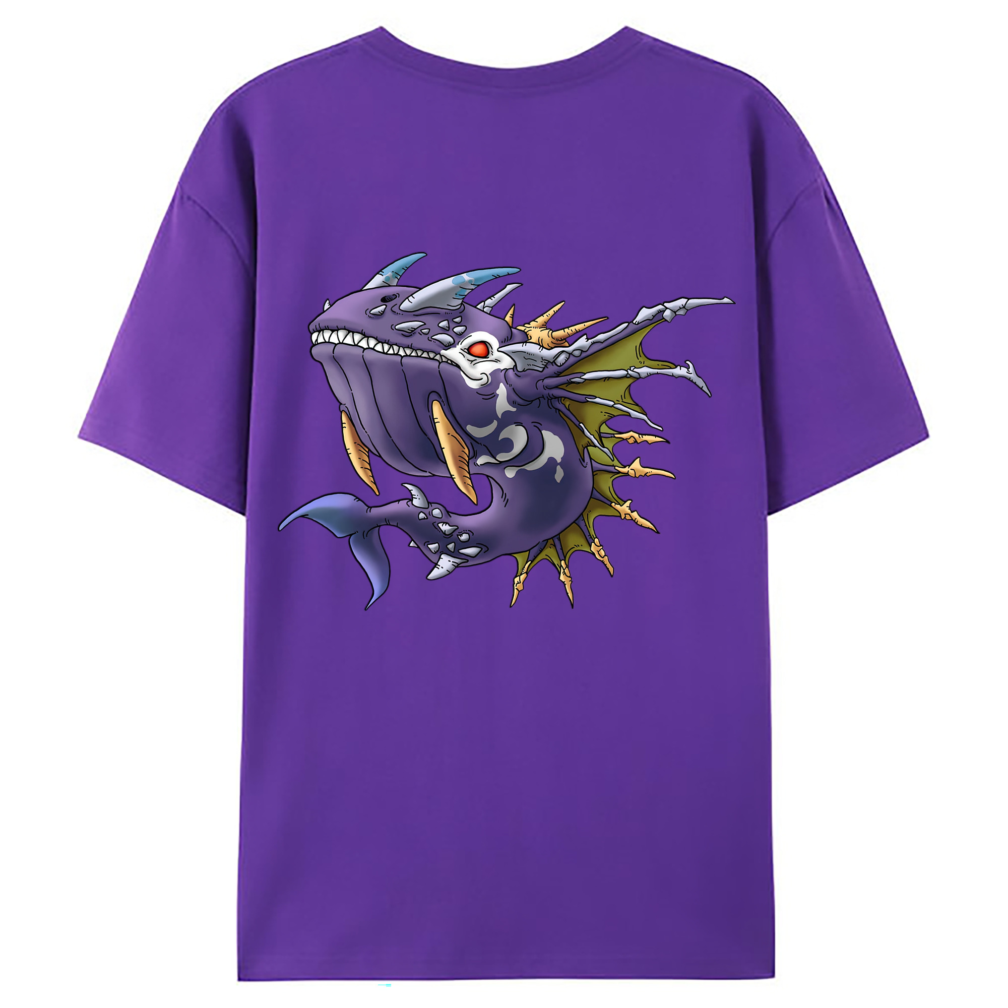 （画像用） ドラゴンクエスト Doragon Kuesuto Dragon Quest 綿100％ メンズ半袖Tシャツ（バックプリント） 通気性