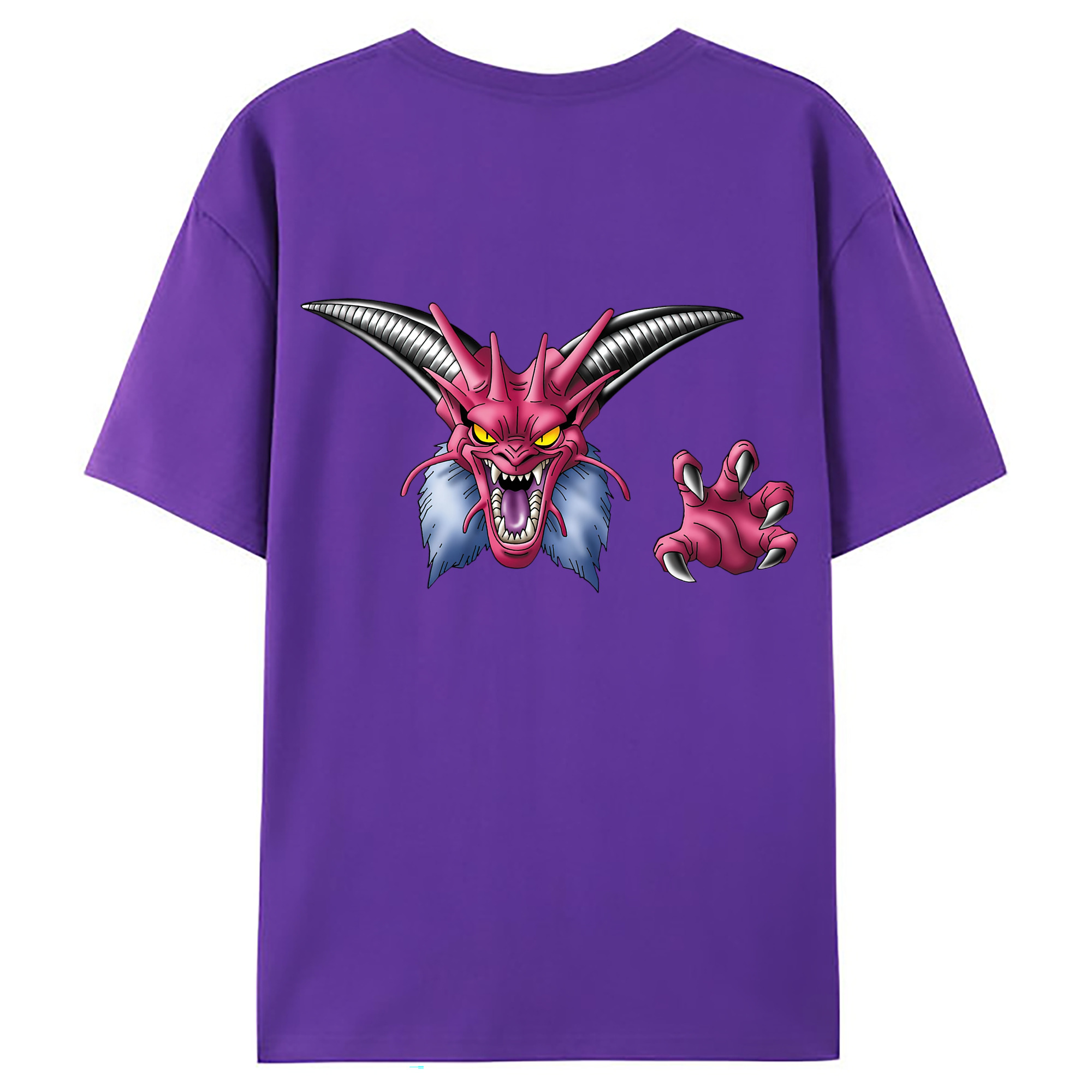 （画像用） ドラゴンクエスト Doragon Kuesuto Dragon Quest 綿100％ メンズ半袖Tシャツ（バックプリント） 通気性