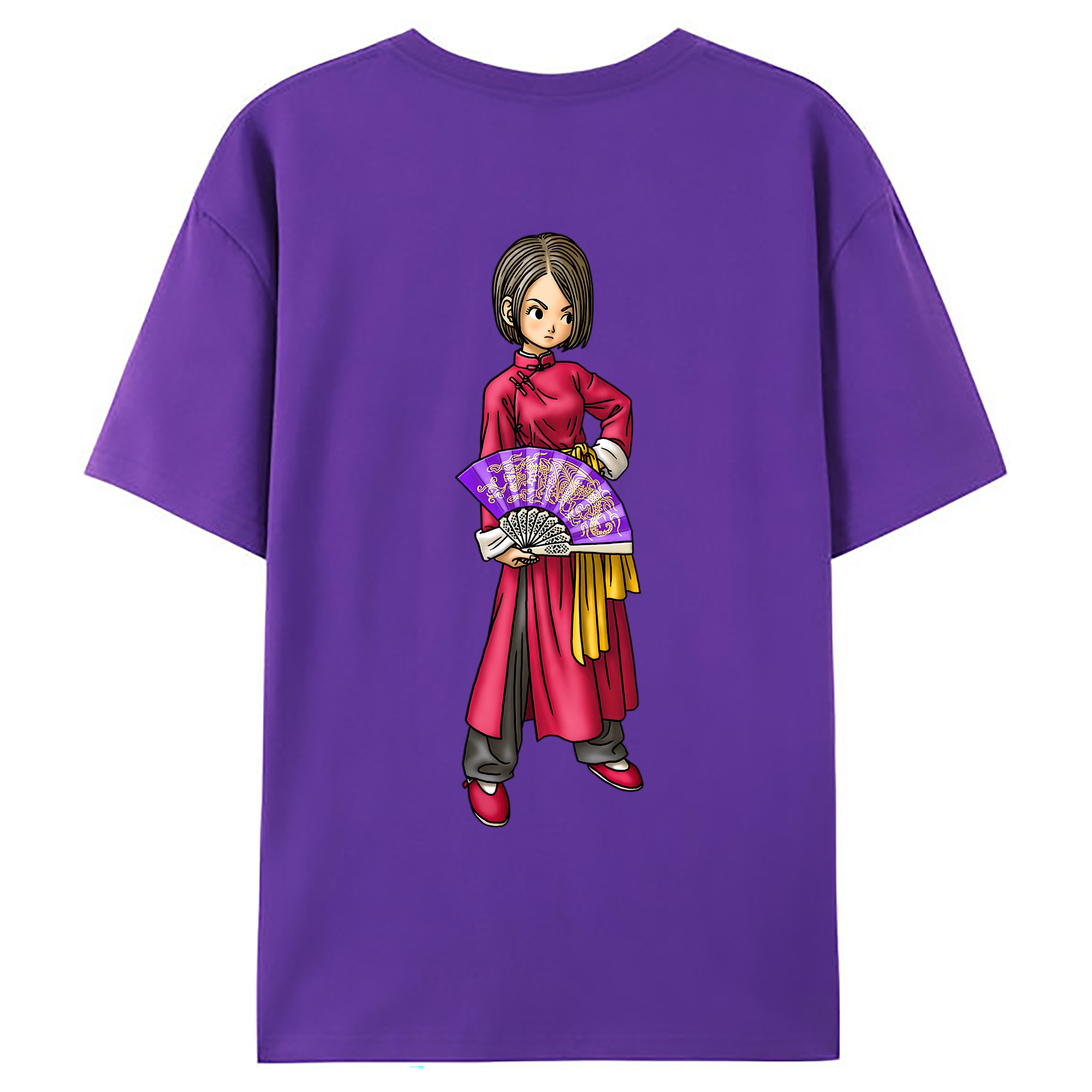 （画像用） ドラゴンクエスト Doragon Kuesuto Dragon Quest 綿100％ メンズ半袖Tシャツ（バックプリント） 通気性