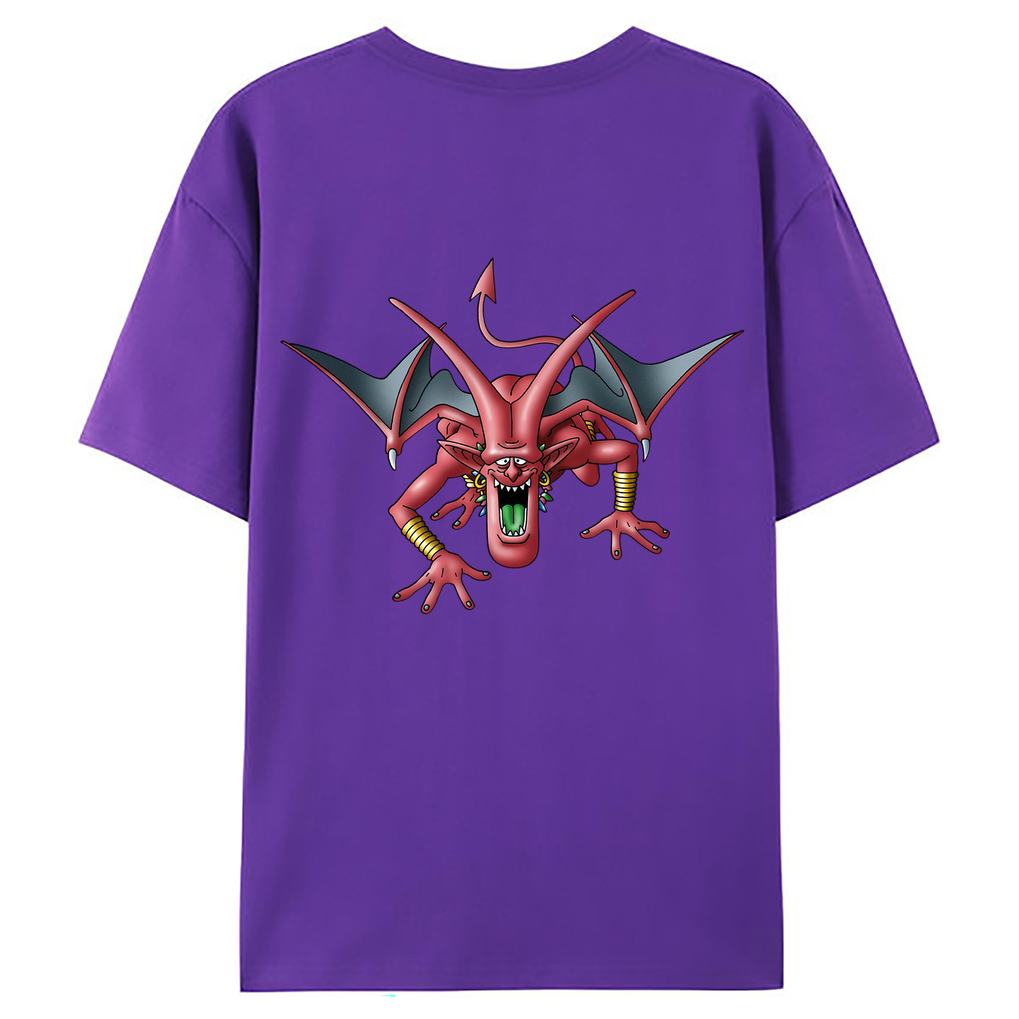 （画像用） ドラゴンクエスト Doragon Kuesuto Dragon Quest 綿100％ メンズ半袖Tシャツ（バックプリント） 通気性