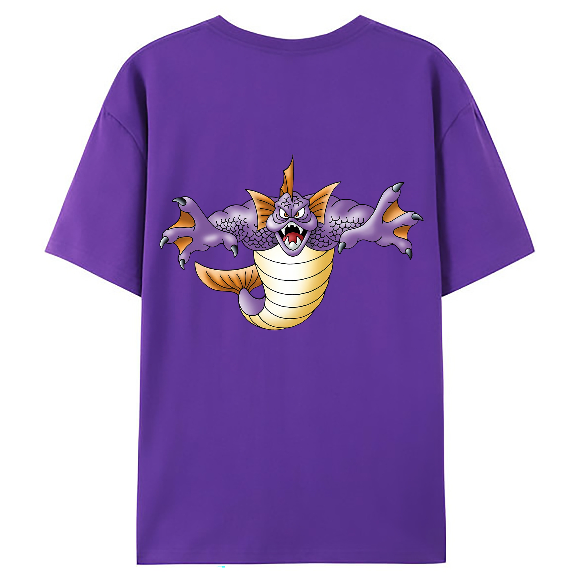 （画像用） ドラゴンクエスト Doragon Kuesuto Dragon Quest 綿100％ メンズ半袖Tシャツ（バックプリント） 通気性
