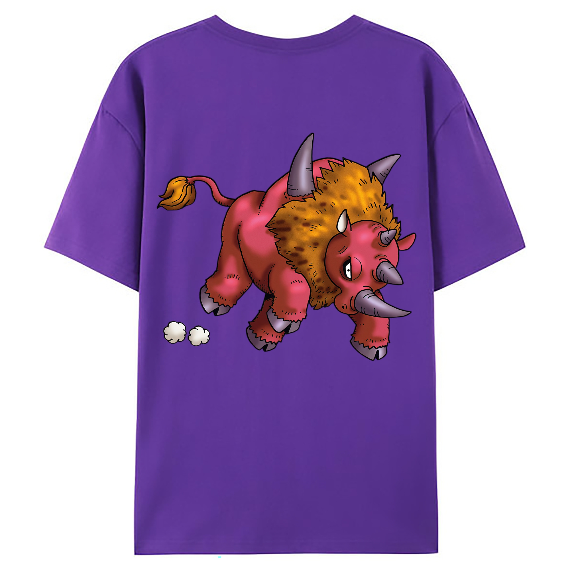 （画像用） ドラゴンクエスト Doragon Kuesuto Dragon Quest 綿100％ メンズ半袖Tシャツ（バックプリント） 通気性