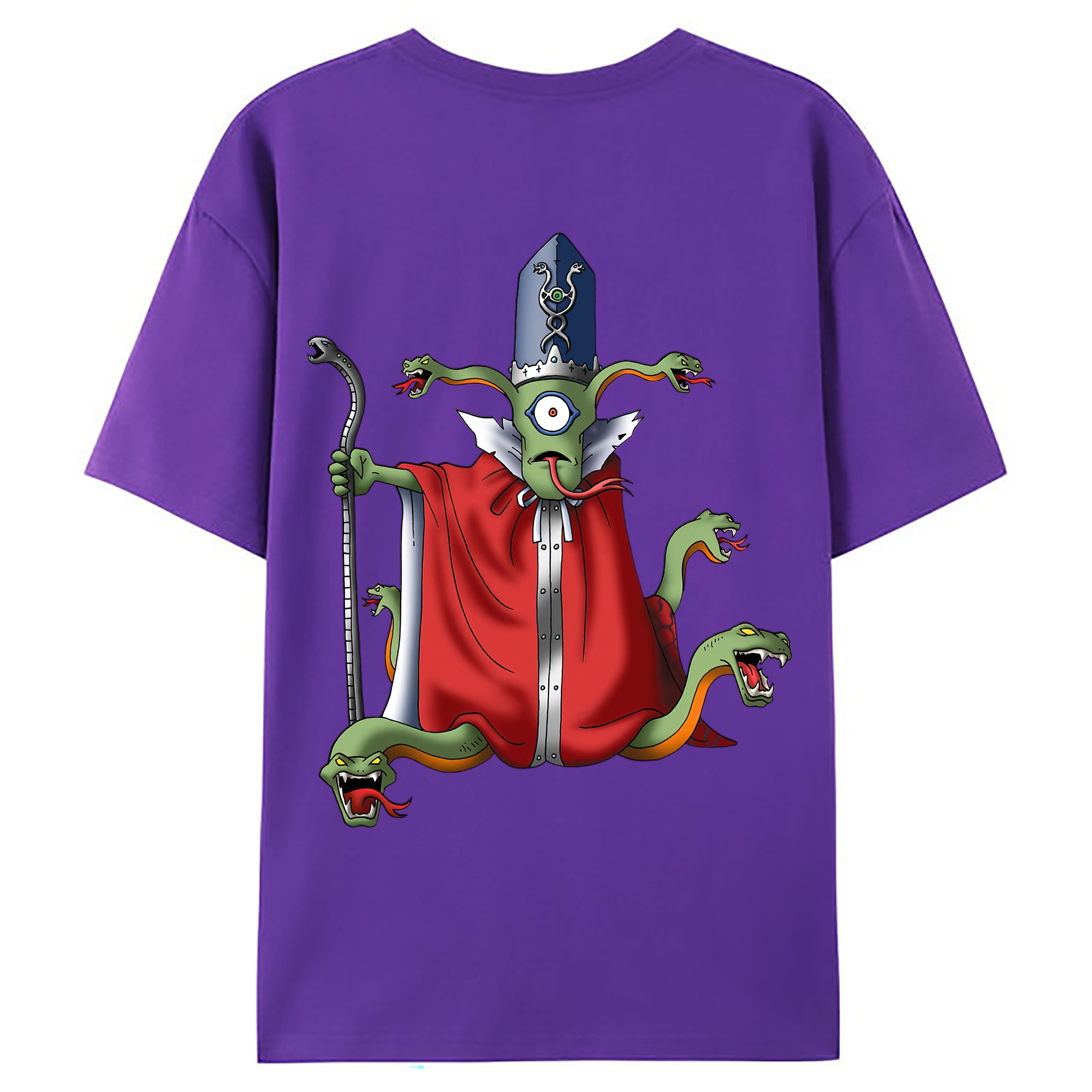 （画像用） ドラゴンクエスト Doragon Kuesuto Dragon Quest 綿100％ メンズ半袖Tシャツ（バックプリント） 通気性