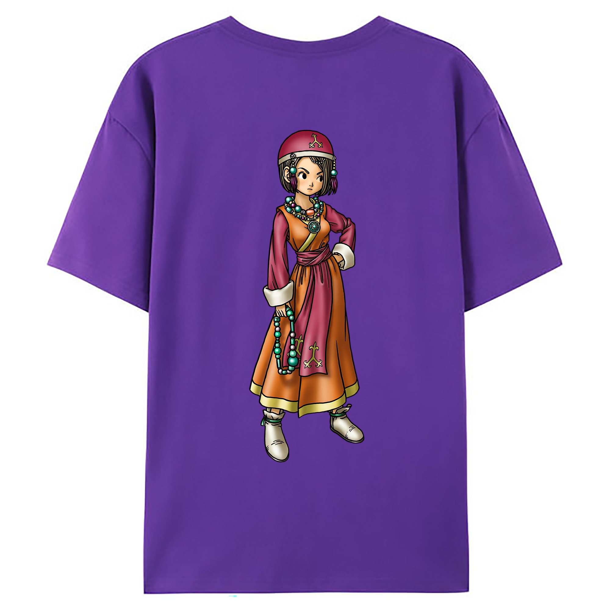 （画像用） ドラゴンクエスト Doragon Kuesuto Dragon Quest 綿100％ メンズ半袖Tシャツ（バックプリント） 通気性