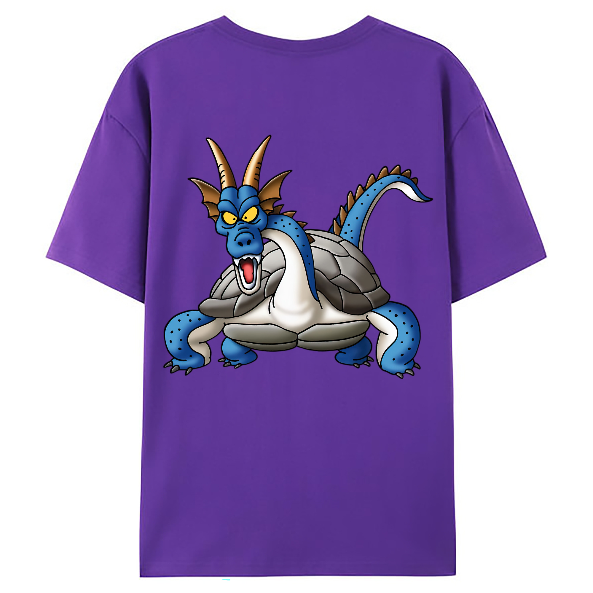 （画像用） ドラゴンクエスト Doragon Kuesuto Dragon Quest 綿100％ メンズ半袖Tシャツ（バックプリント） 通気性