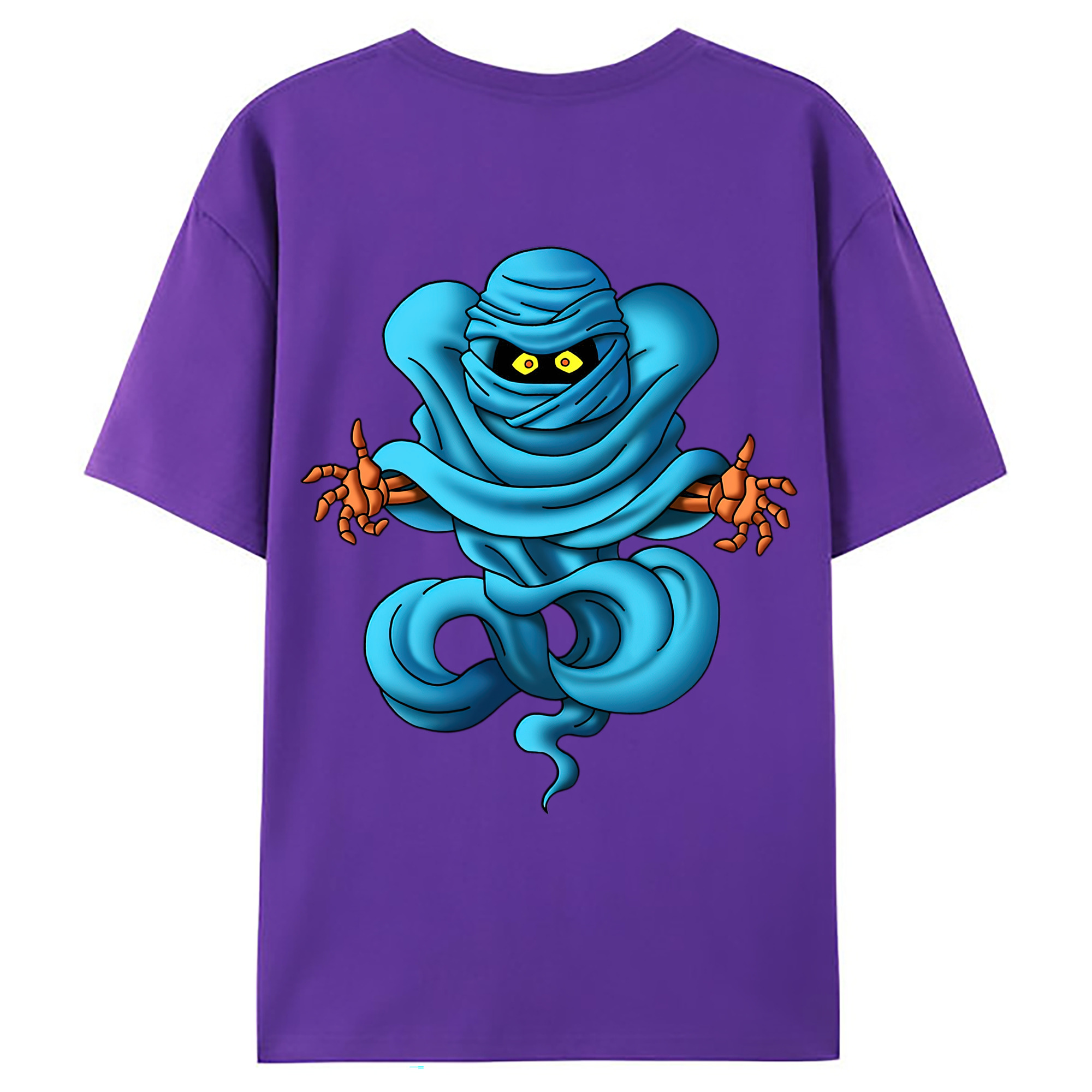 （画像用） ドラゴンクエスト Doragon Kuesuto Dragon Quest 綿100％ メンズ半袖Tシャツ（バックプリント） 通気性