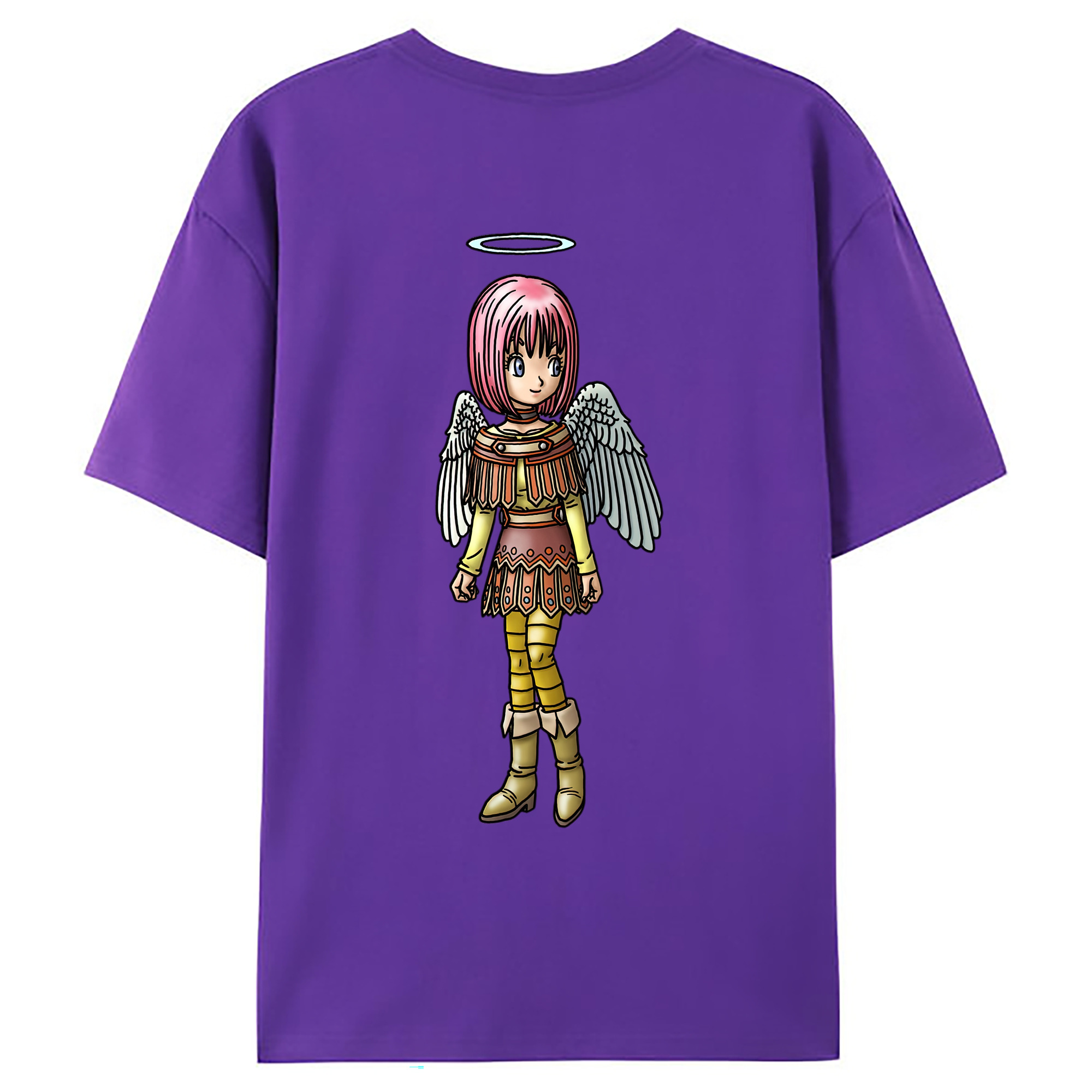 （画像用） ドラゴンクエスト Doragon Kuesuto Dragon Quest 綿100％ メンズ半袖Tシャツ（バックプリント） 通気性