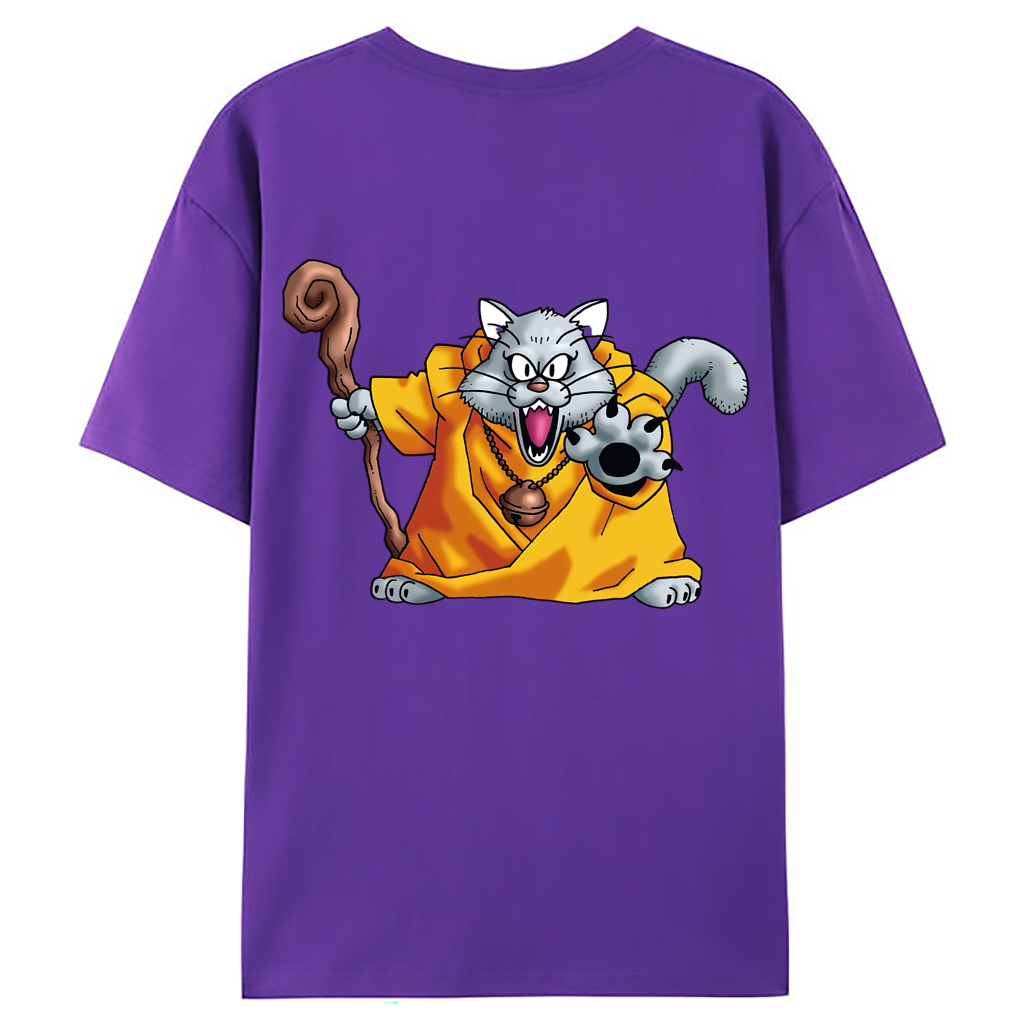 （画像用） ドラゴンクエスト Doragon Kuesuto Dragon Quest 綿100％ メンズ半袖Tシャツ（バックプリント） 通気性