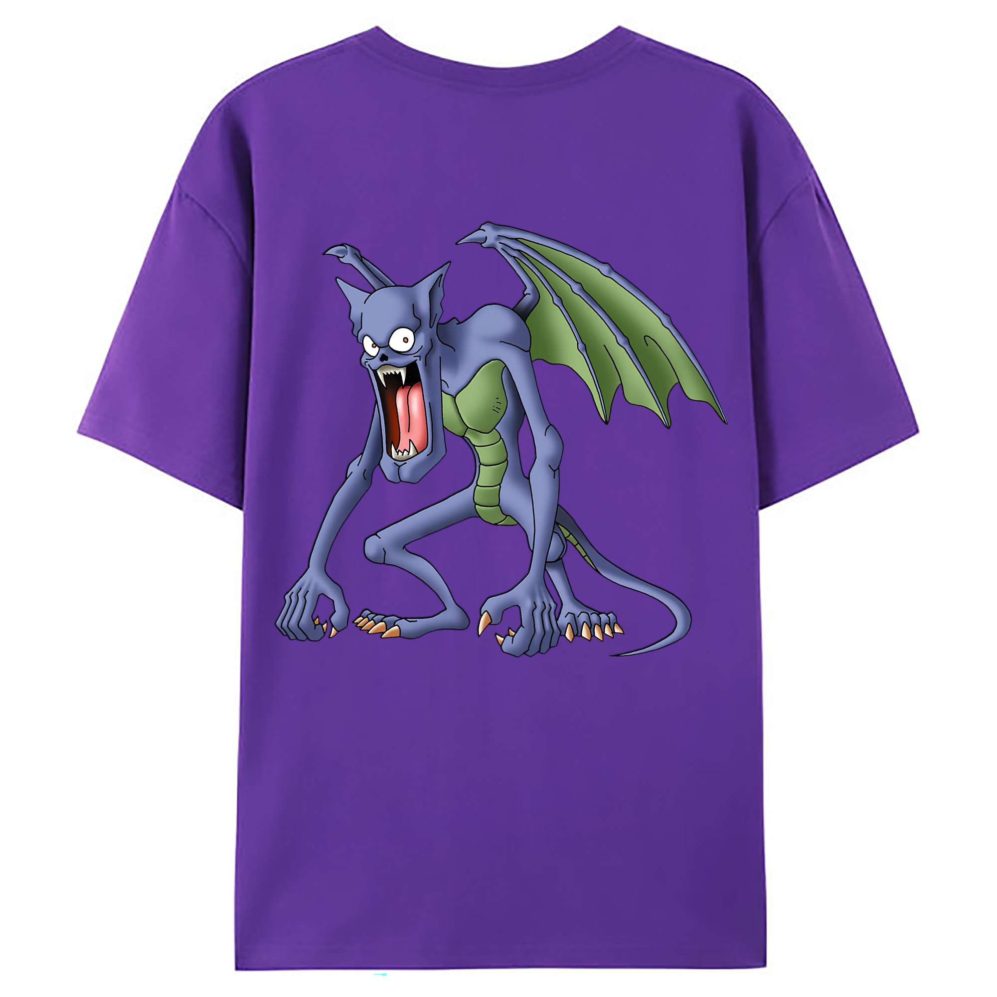 （画像用） ドラゴンクエスト Doragon Kuesuto Dragon Quest 綿100％ メンズ半袖Tシャツ（バックプリント） 通気性
