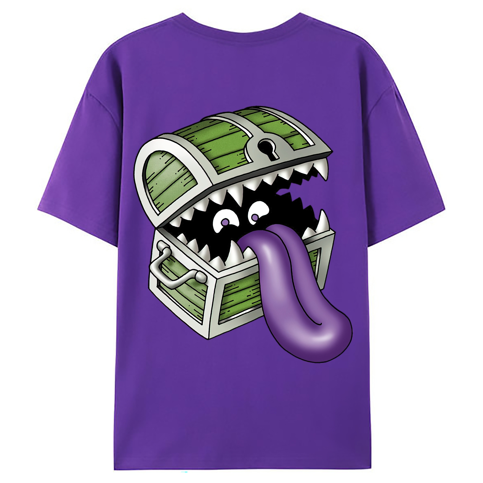 （画像用） ドラゴンクエスト Doragon Kuesuto Dragon Quest 綿100％ メンズ半袖Tシャツ（バックプリント） 通気性