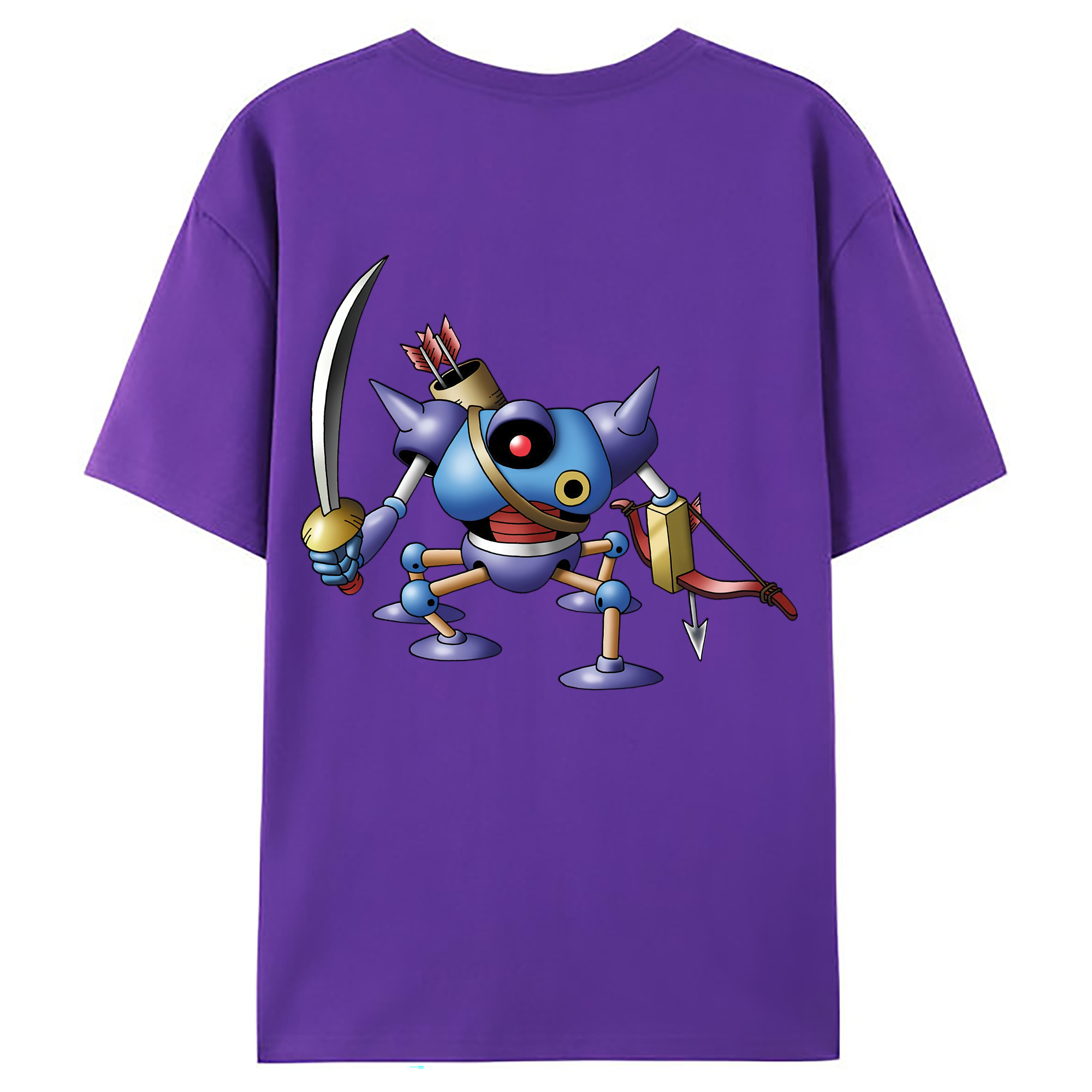 （画像用） ドラゴンクエスト Doragon Kuesuto Dragon Quest 綿100％ メンズ半袖Tシャツ（バックプリント） 通気性
