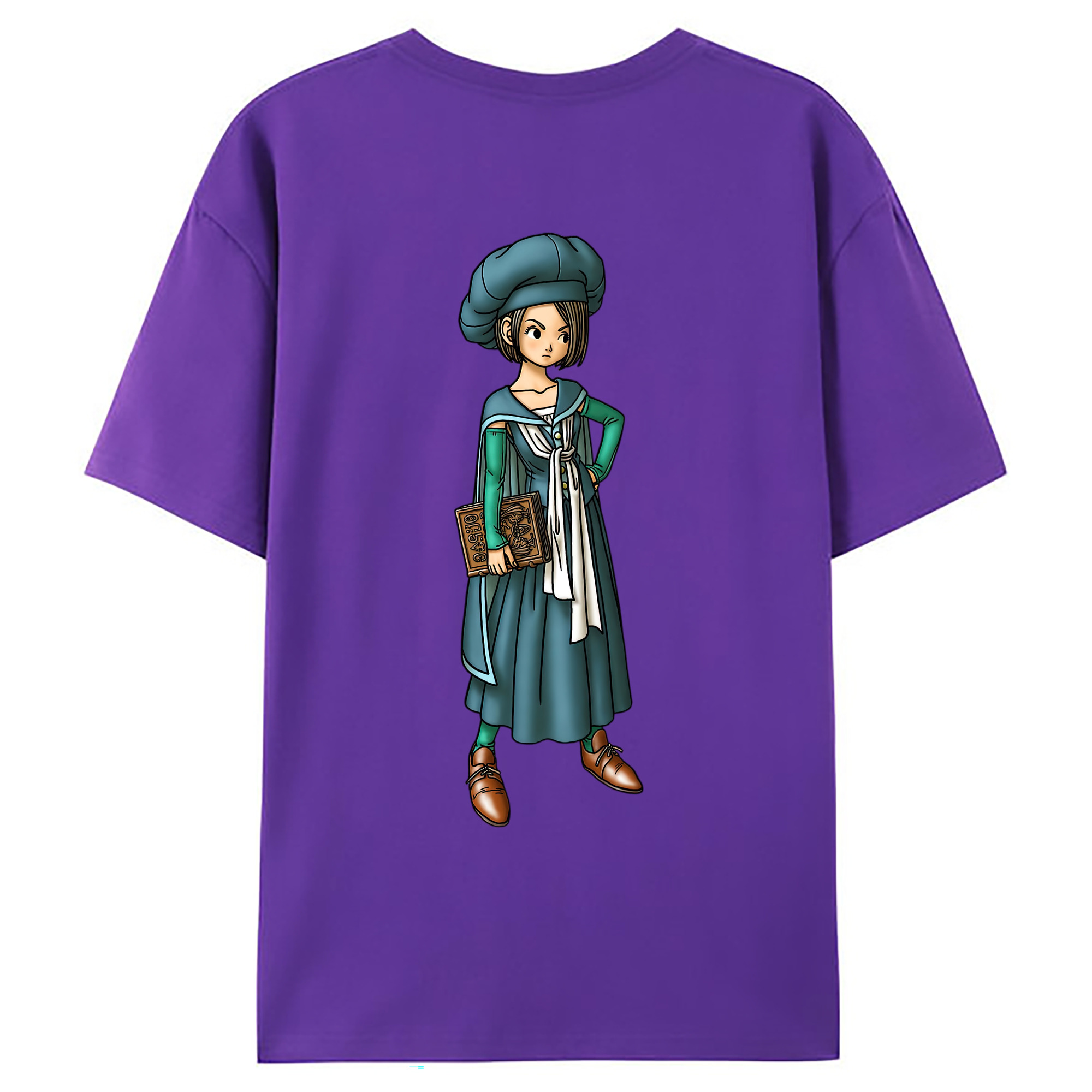 （画像用） ドラゴンクエスト Doragon Kuesuto Dragon Quest 綿100％ メンズ半袖Tシャツ（バックプリント） 通気性