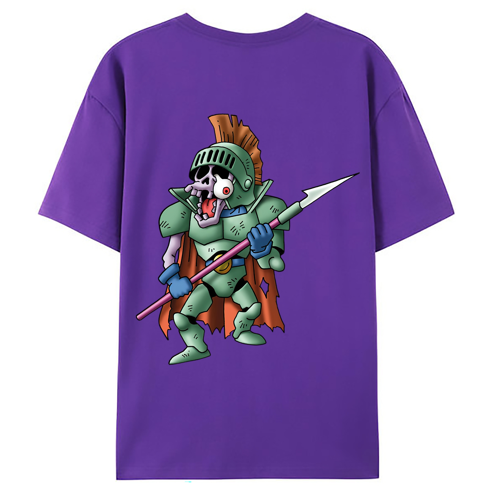 （画像用） ドラゴンクエスト Doragon Kuesuto Dragon Quest 綿100％ メンズ半袖Tシャツ（バックプリント） 通気性