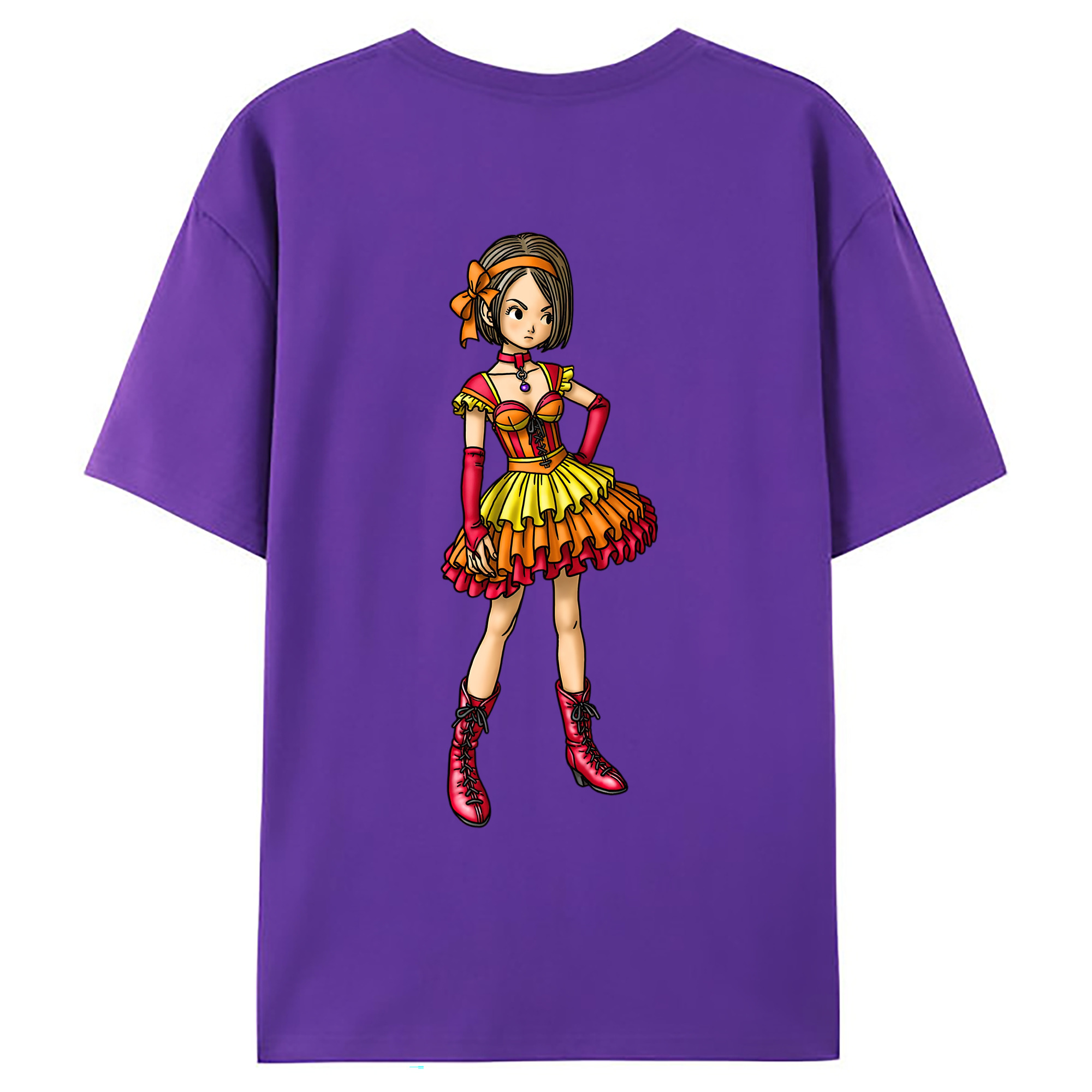 （画像用） ドラゴンクエスト Doragon Kuesuto Dragon Quest 綿100％ メンズ半袖Tシャツ（バックプリント） 通気性