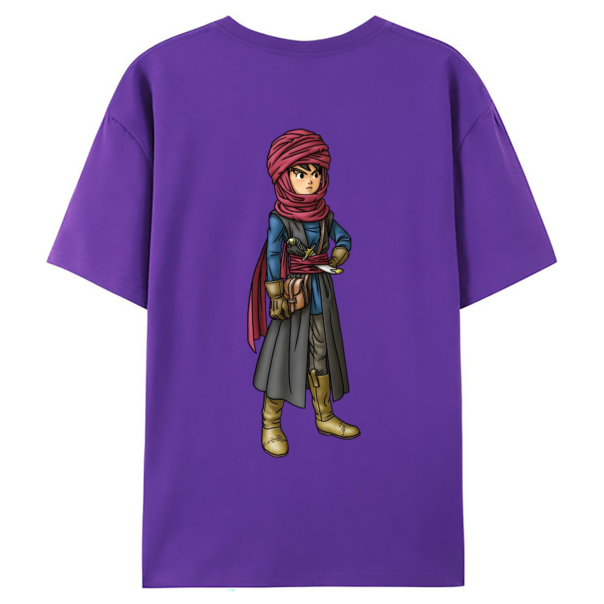 （画像用） ドラゴンクエスト Doragon Kuesuto Dragon Quest 綿100％ メンズ半袖Tシャツ（バックプリント） 通気性