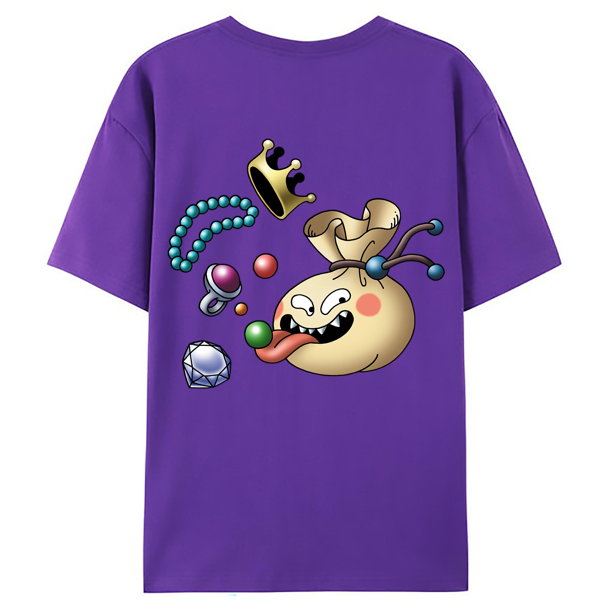 （画像用） ドラゴンクエスト Doragon Kuesuto Dragon Quest 綿100％ メンズ半袖Tシャツ（バックプリント） 通気性