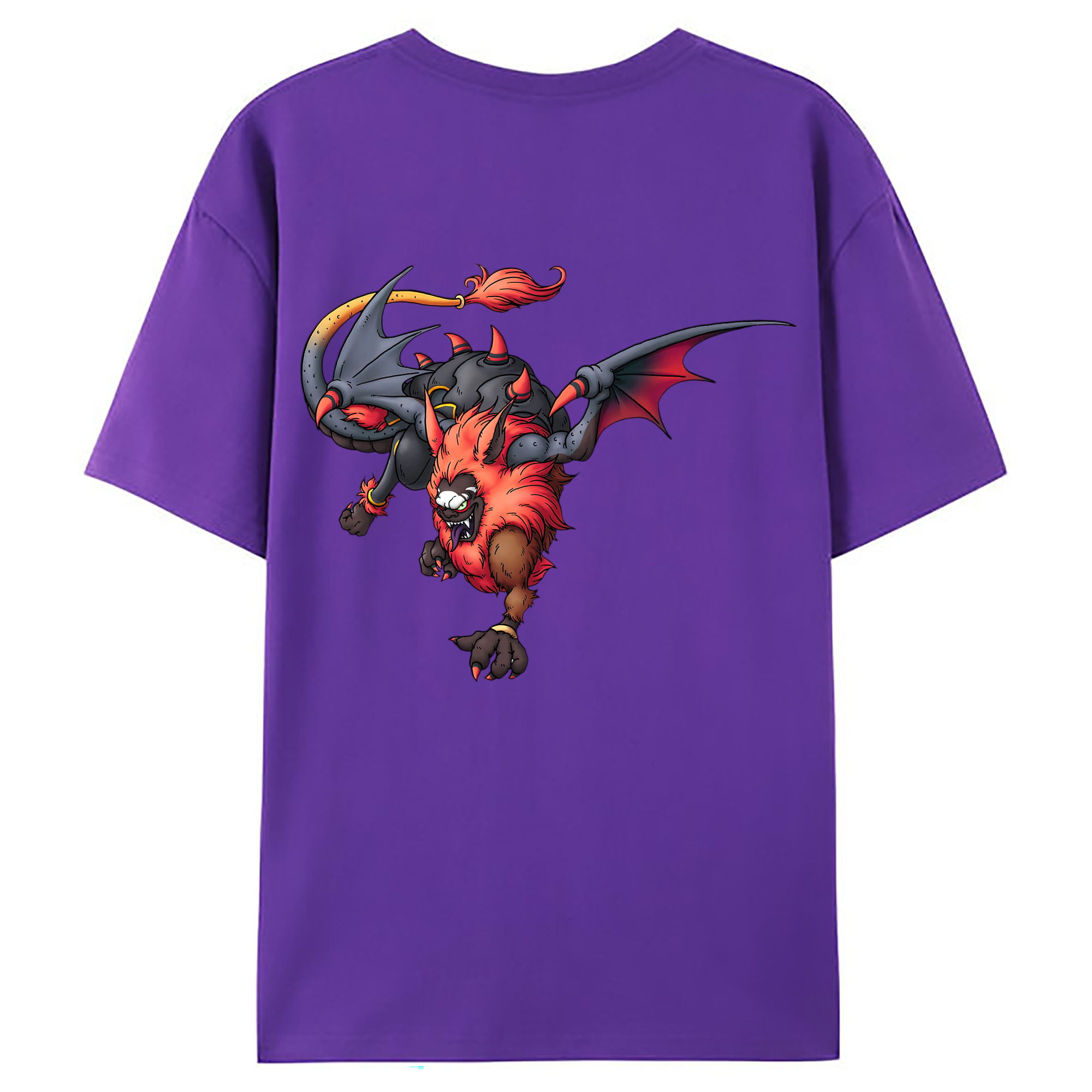 （画像用） ドラゴンクエスト Doragon Kuesuto Dragon Quest 綿100％ メンズ半袖Tシャツ（バックプリント） 通気性