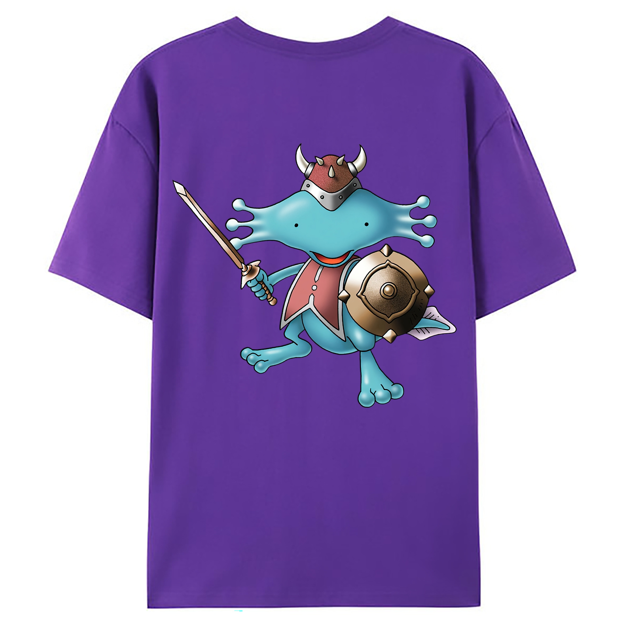 （画像用） ドラゴンクエスト Doragon Kuesuto Dragon Quest 綿100％ メンズ半袖Tシャツ（バックプリント） 通気性