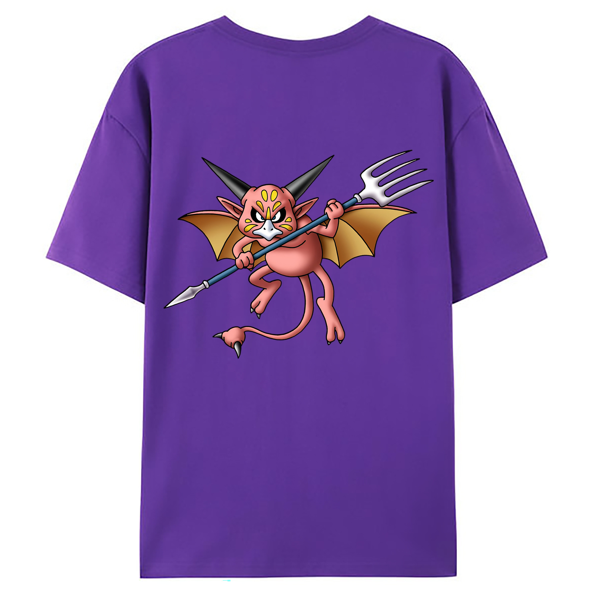 （画像用） ドラゴンクエスト Doragon Kuesuto Dragon Quest 綿100％ メンズ半袖Tシャツ（バックプリント） 通気性