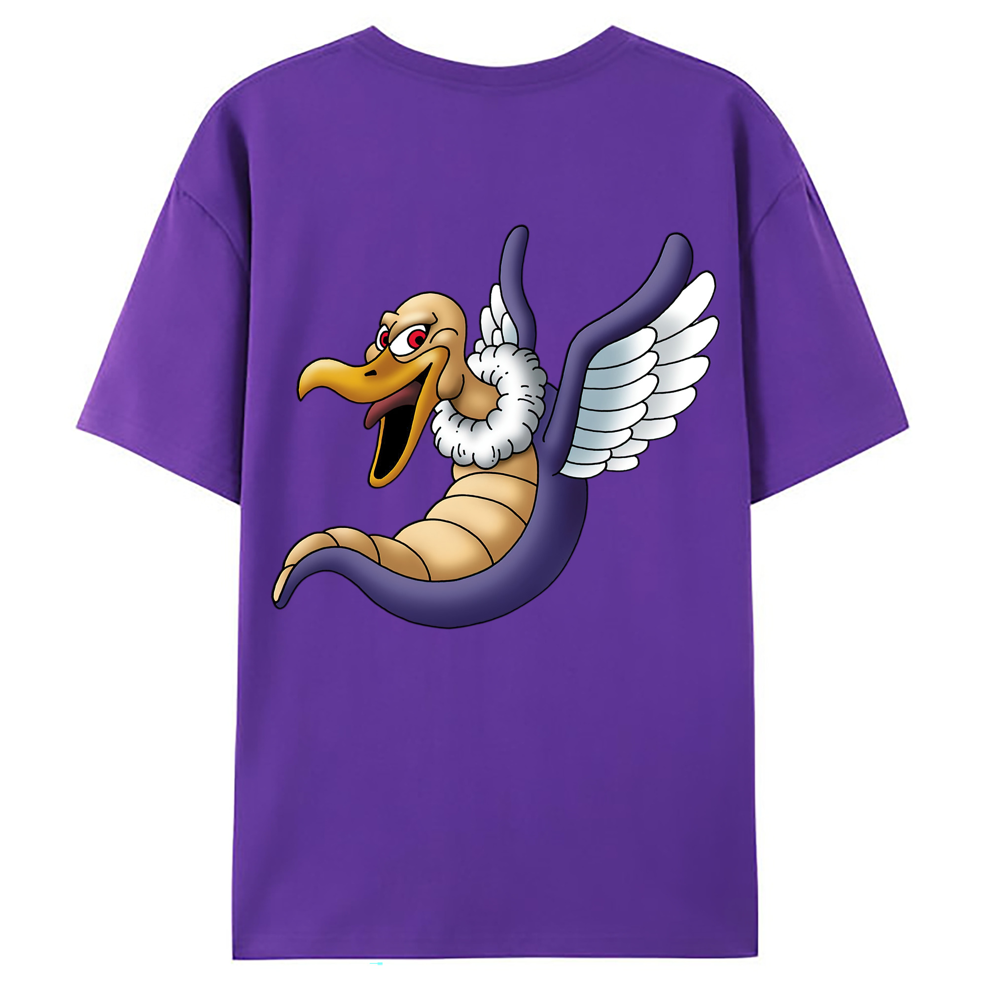 （画像用） ドラゴンクエスト Doragon Kuesuto Dragon Quest 綿100％ メンズ半袖Tシャツ（バックプリント） 通気性