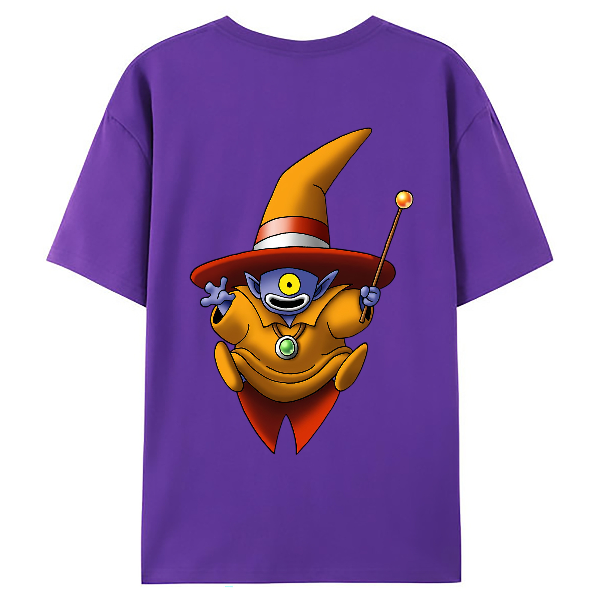 （画像用） ドラゴンクエスト Doragon Kuesuto Dragon Quest 綿100％ メンズ半袖Tシャツ（バックプリント） 通気性