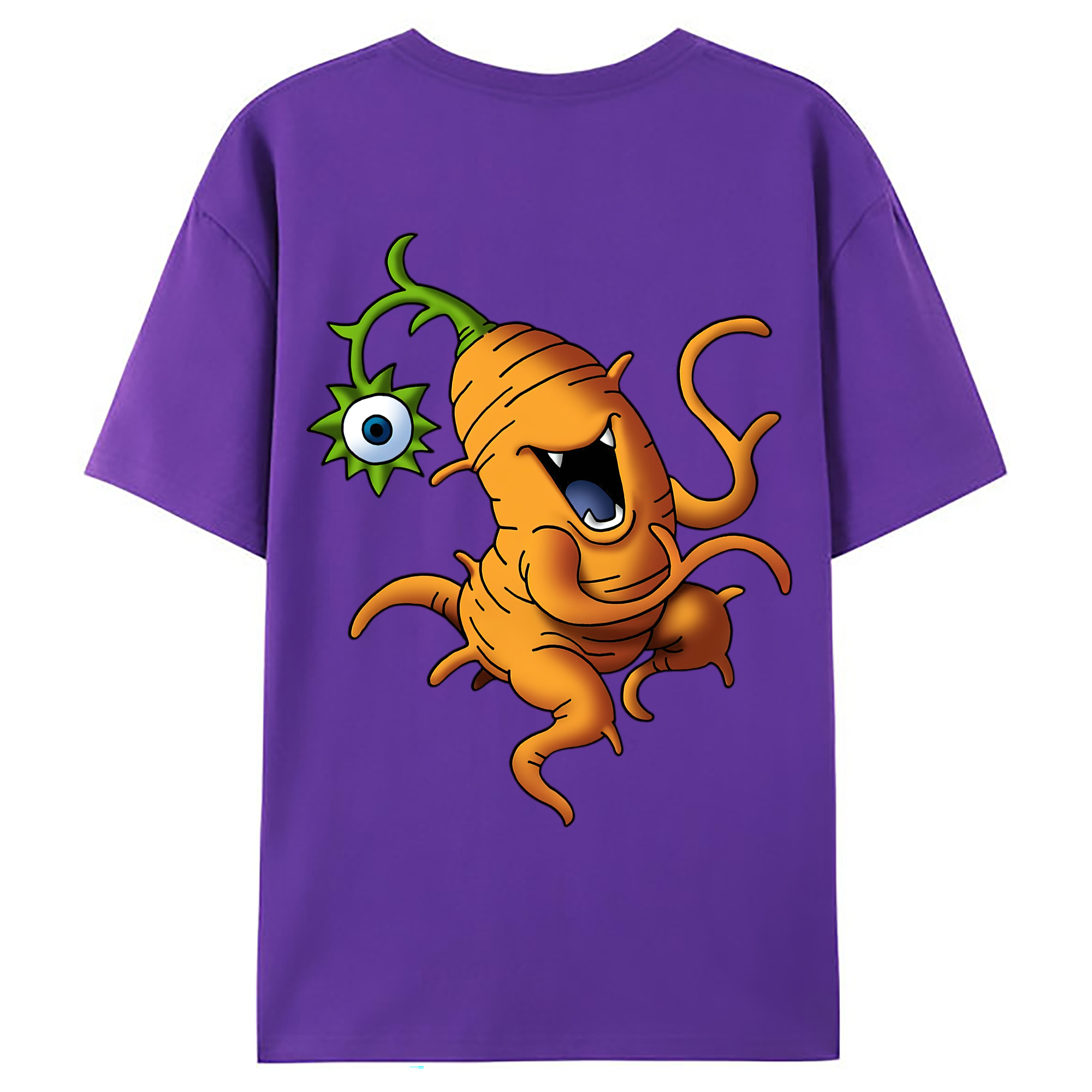 （画像用） ドラゴンクエスト Doragon Kuesuto Dragon Quest 綿100％ メンズ半袖Tシャツ（バックプリント） 通気性