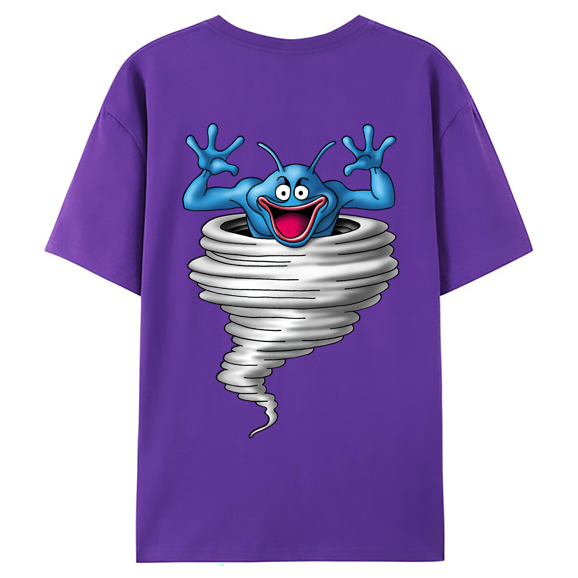 （画像用） ドラゴンクエスト Doragon Kuesuto Dragon Quest 綿100％ メンズ半袖Tシャツ（バックプリント） 通気性