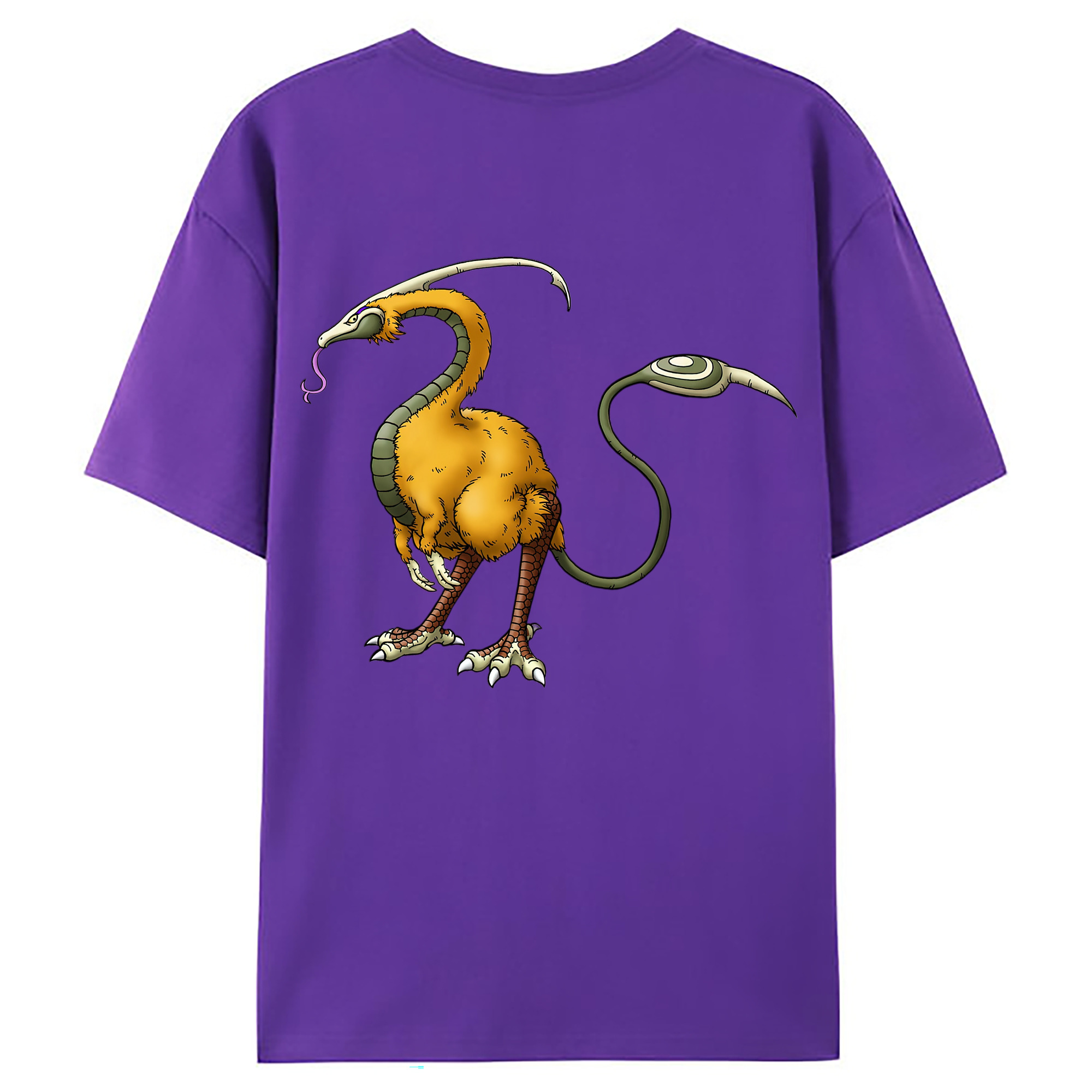（画像用） ドラゴンクエスト Doragon Kuesuto Dragon Quest 綿100％ メンズ半袖Tシャツ（バックプリント） 通気性